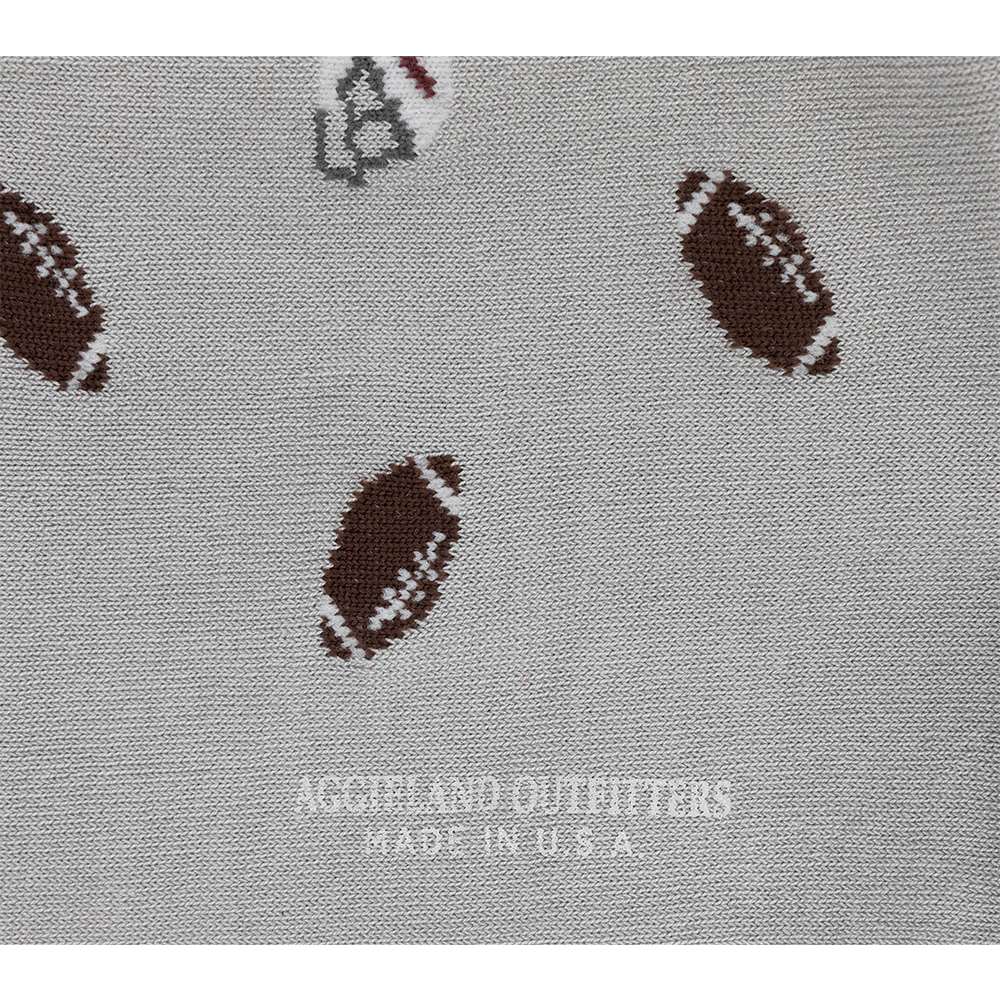 Men's Long Football & Helmet Dress Socks - Gray