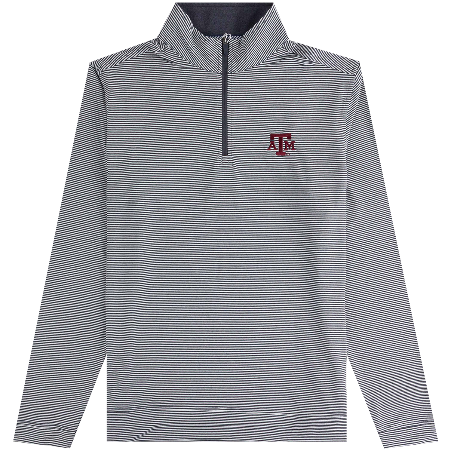 Texas A&M Southern Tide Micro Stripe 1/4 Zip - Black