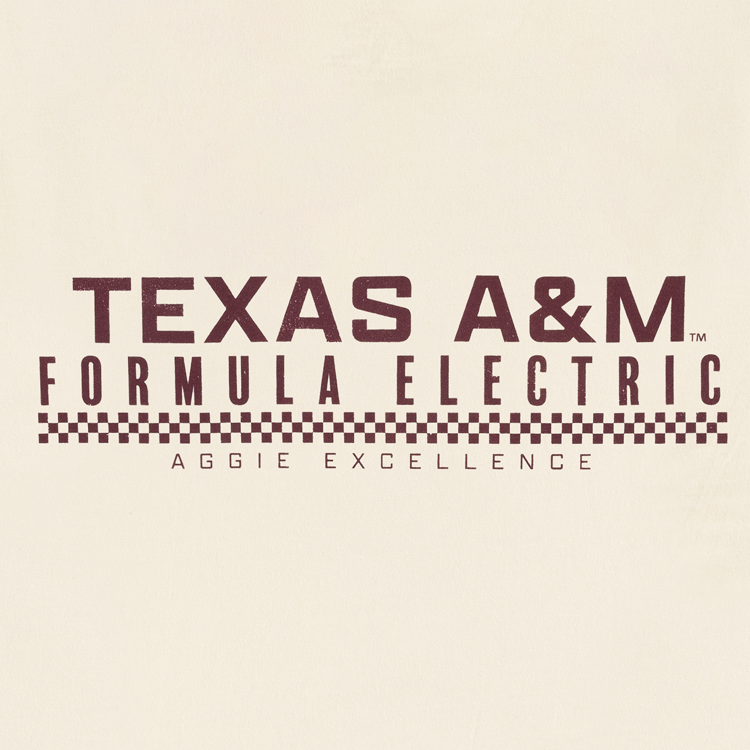 Texas A&M Formula Electric Car T-Shirt - Cream
