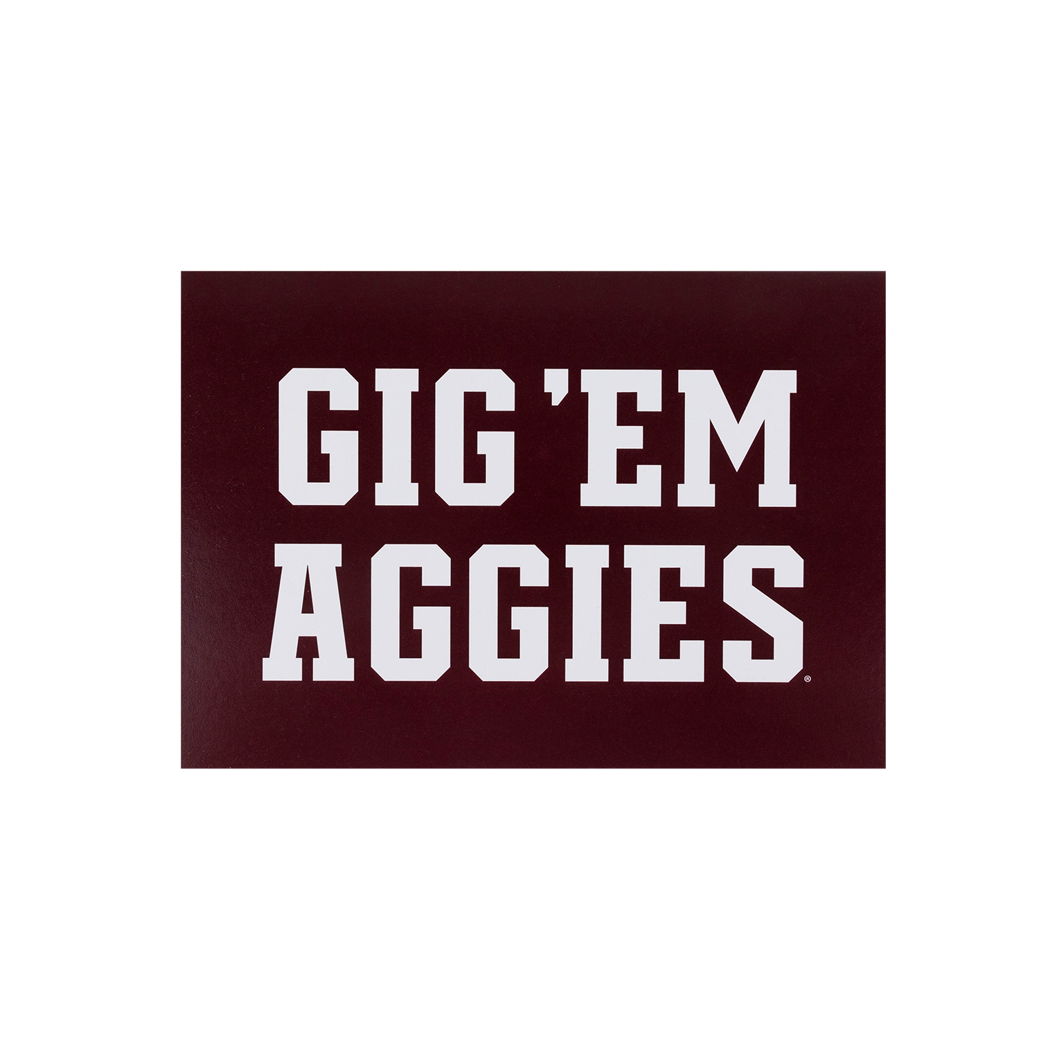 Gig 'Em Aggies Card - Maroon