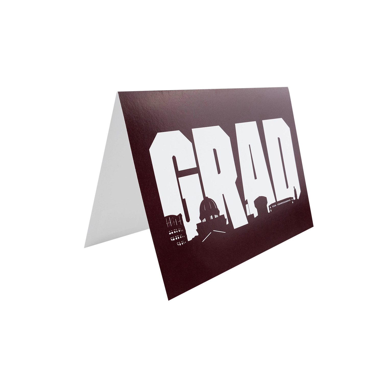 Texas A&M Grad Skyline Card - Maroon