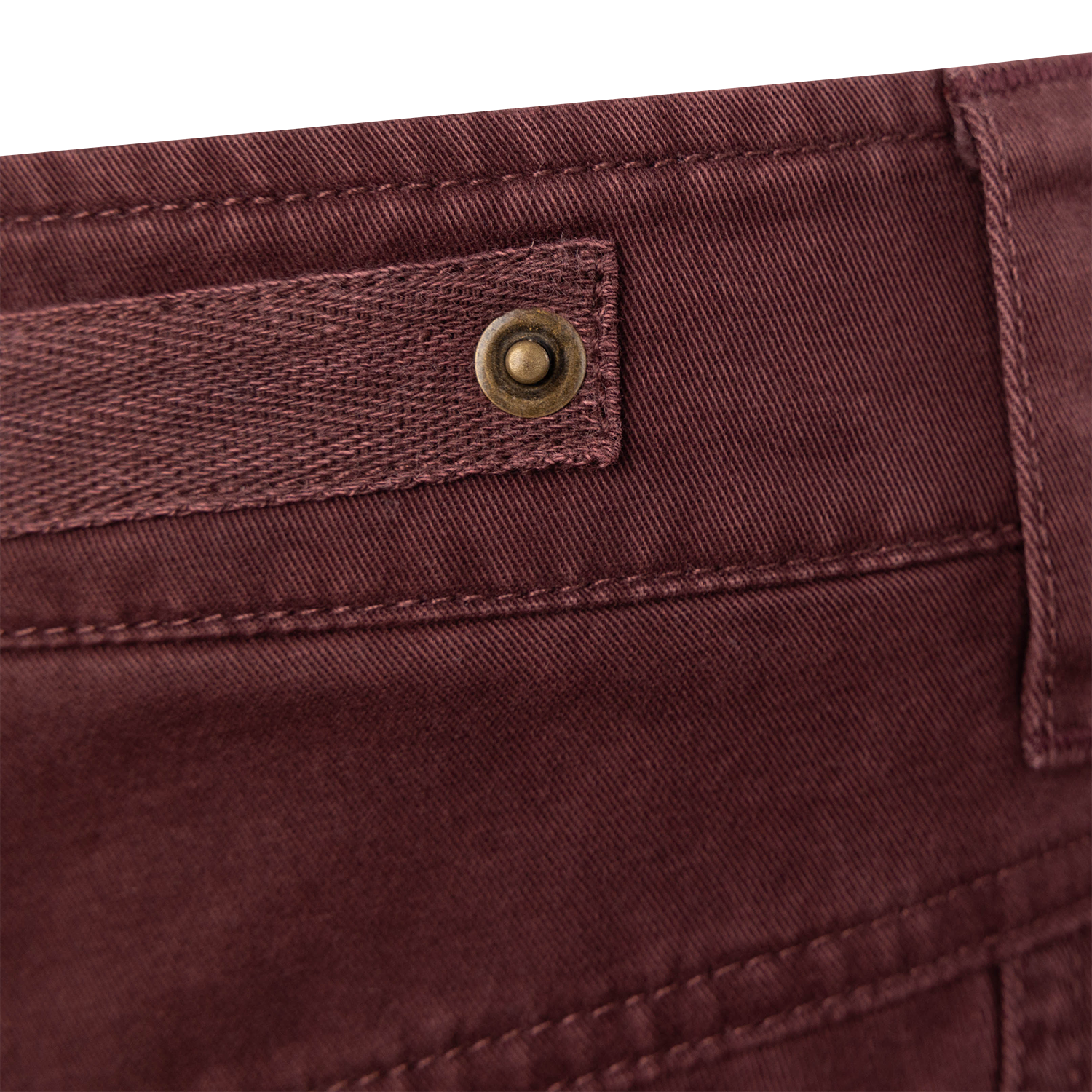 Washed Denim Barrel Pant - Maroon