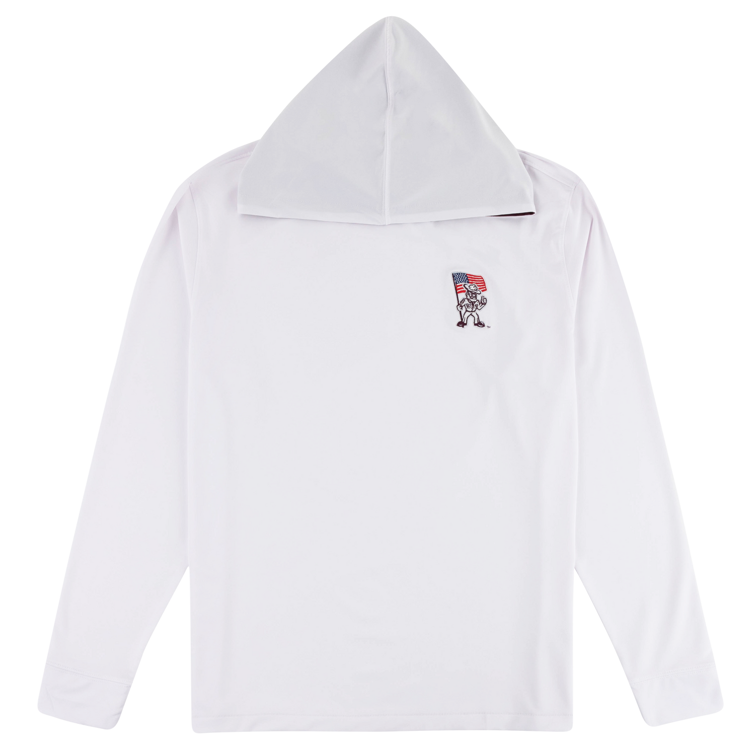 Texas A&M Horn Legend Ol' Sarge Flag Performance Hoodie - White