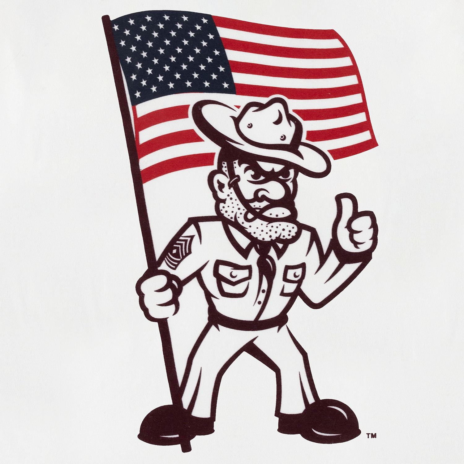 Texas A&M Sarge Flag T-Shirt - White