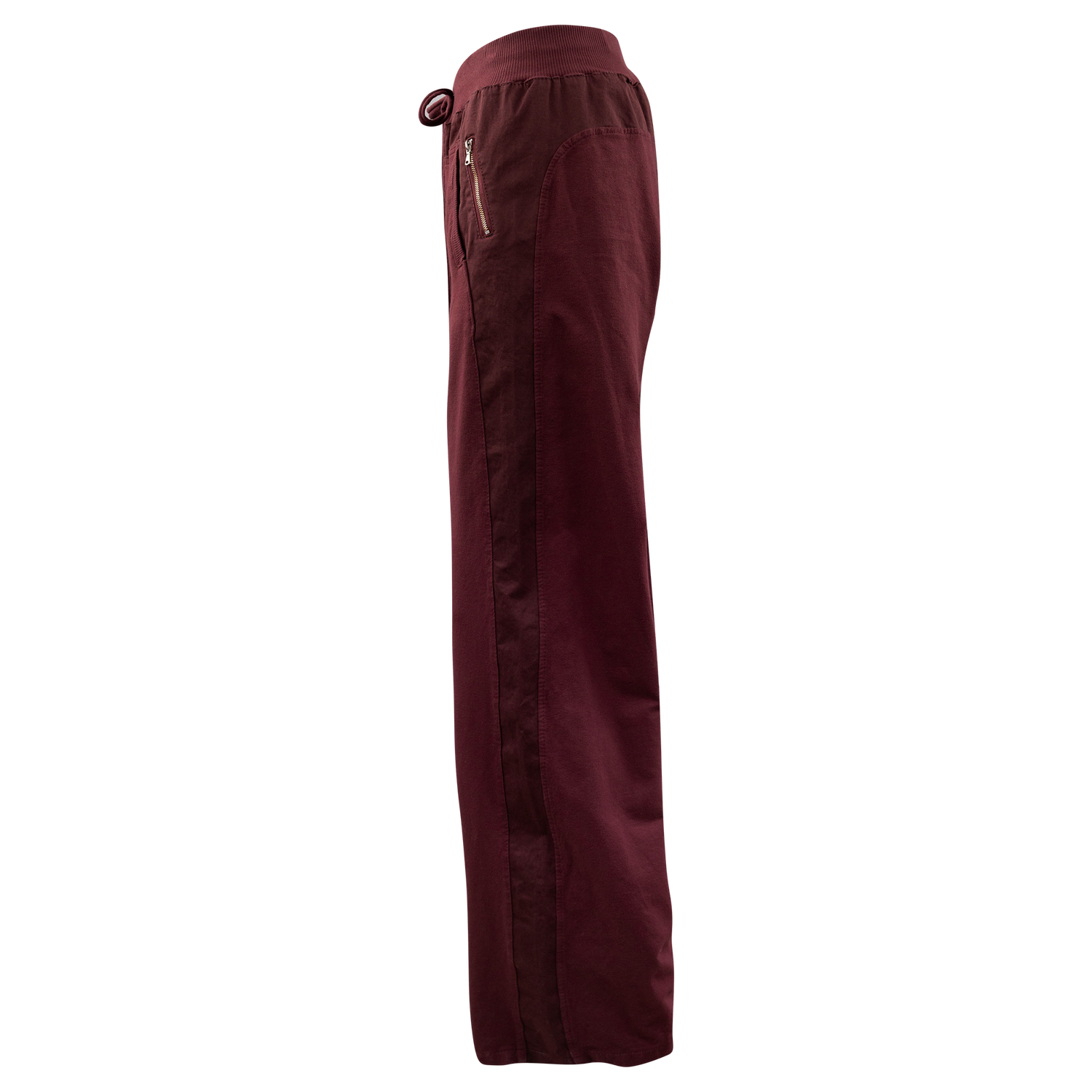 Suzy D Tonal Side Palazzo Sweat Pants - Maroon