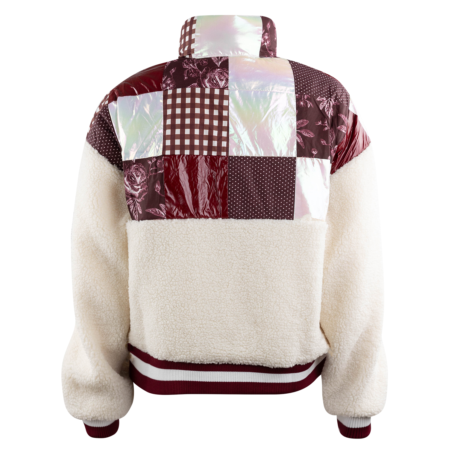 Texas A&M Patchwork Sherpa Jacket - Maroon