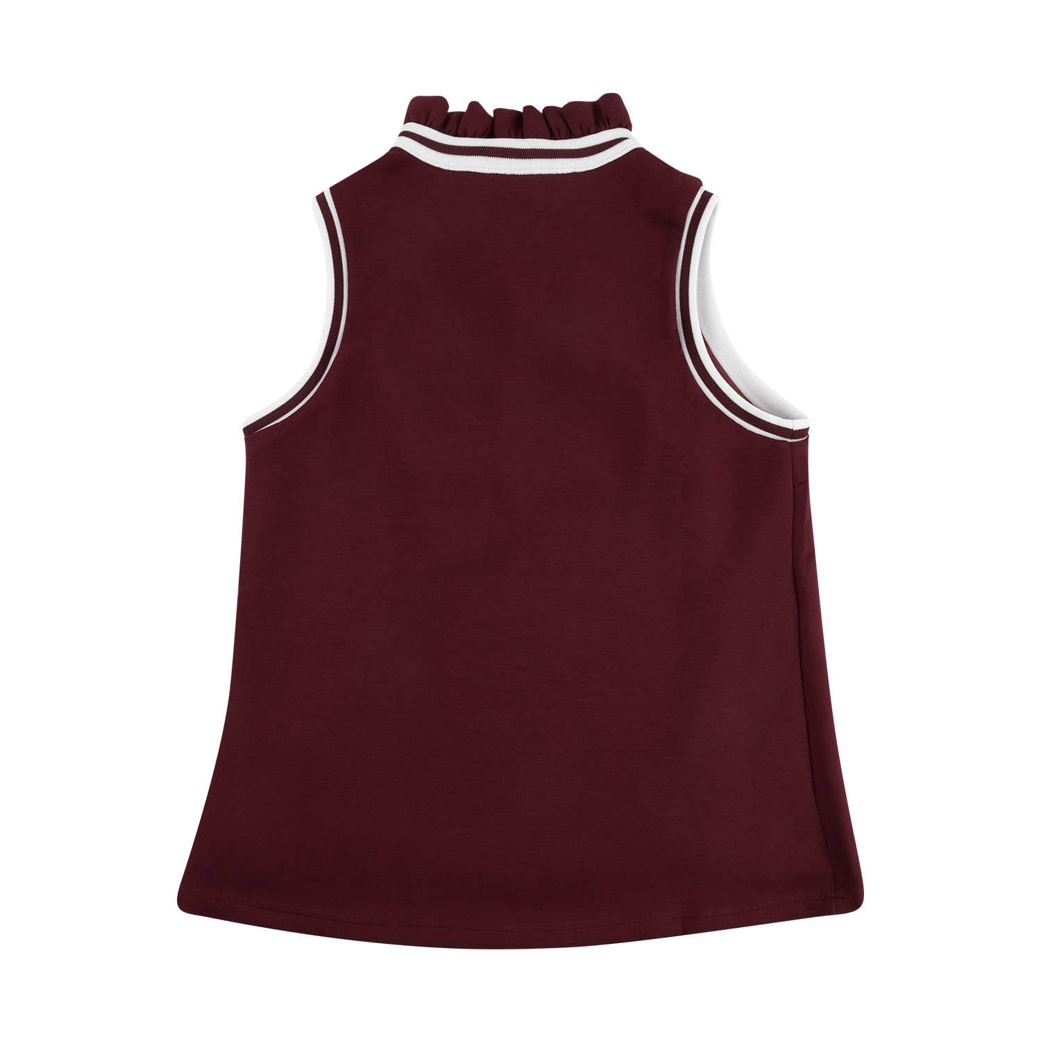 Texas A&M Ruffle Sleeveless V-Neck Top - Maroon