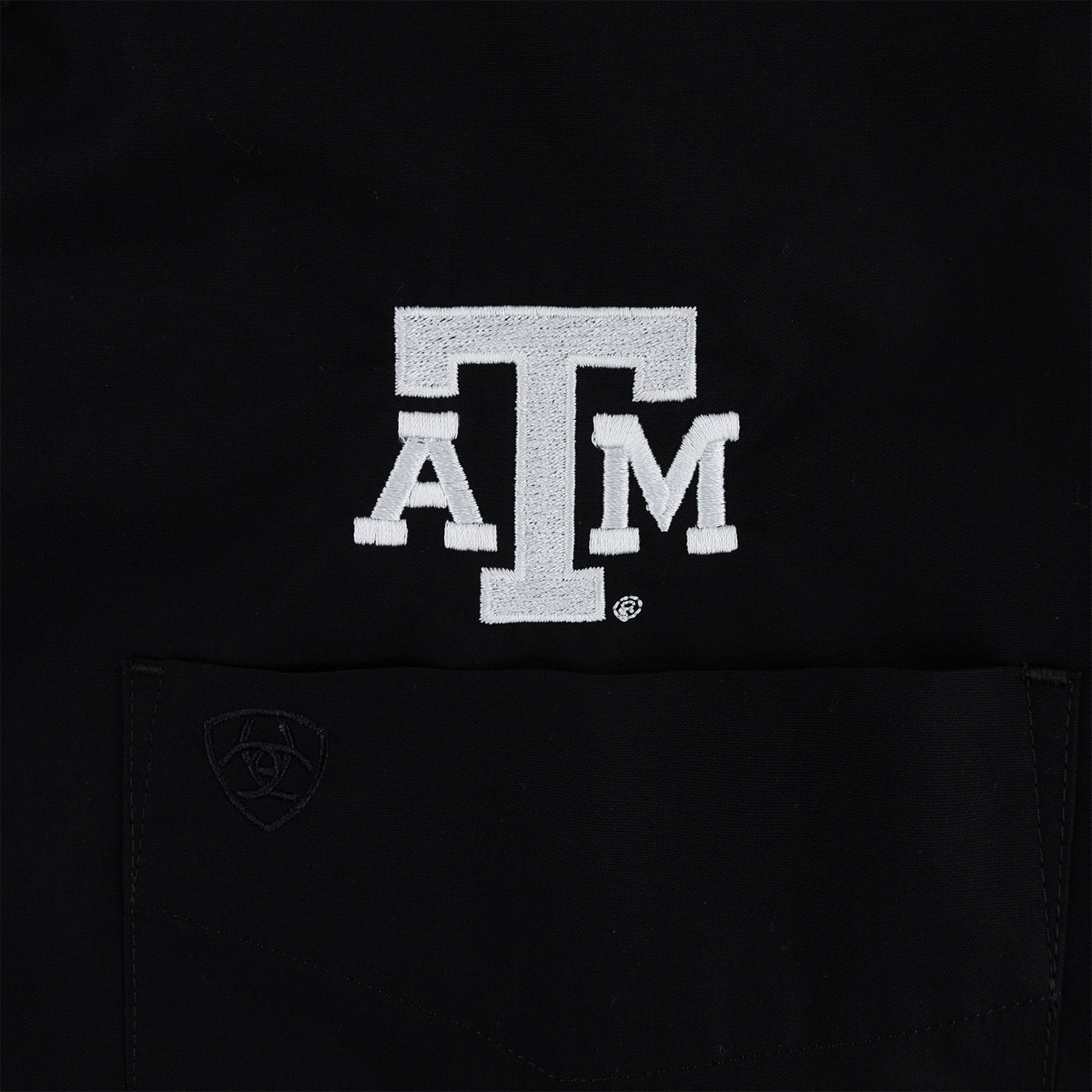 Texas A&M Ariat Wrinkle Free Classic Fit Button Down - Black