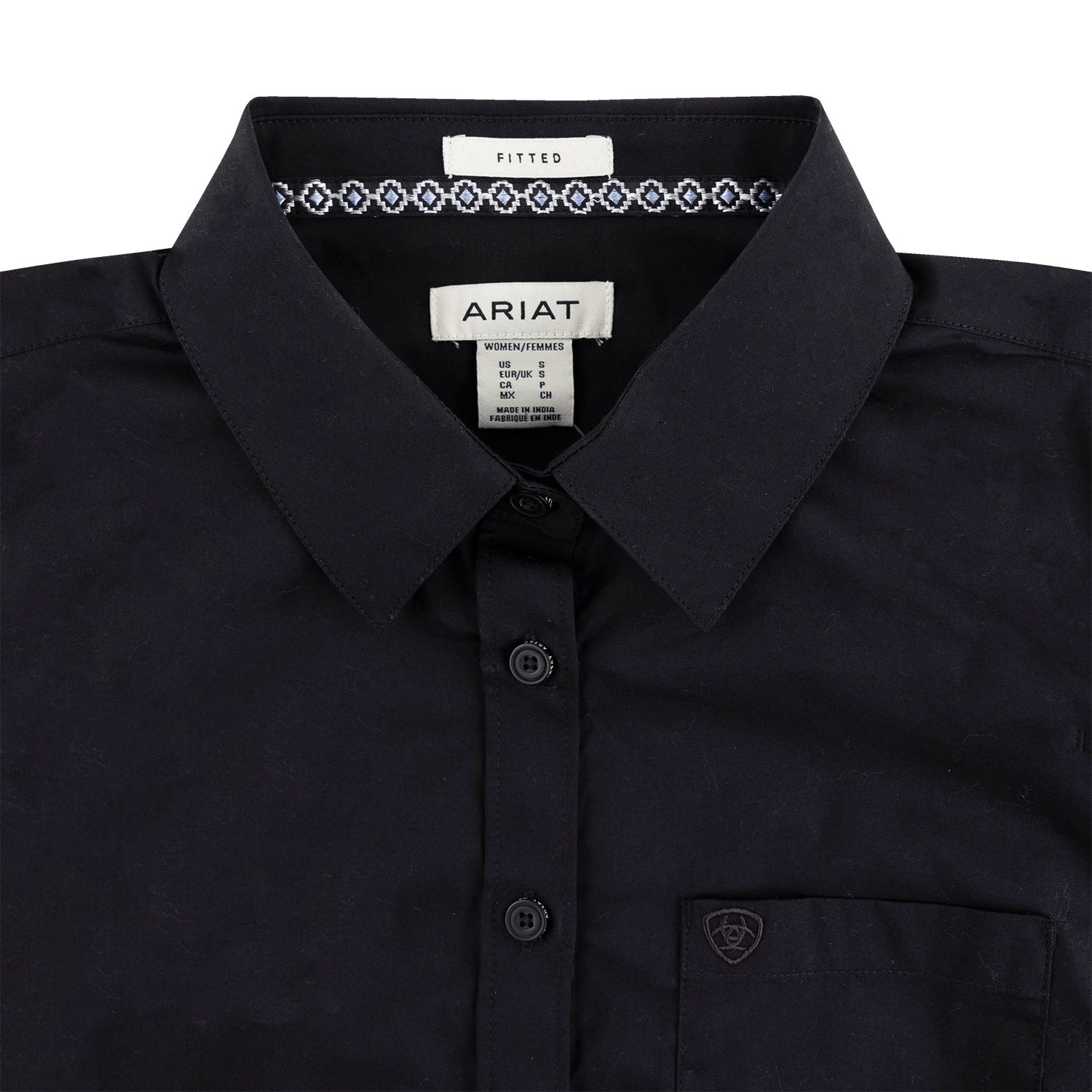 Texas A&M Ariat Fitted Button Up Shirt - Black