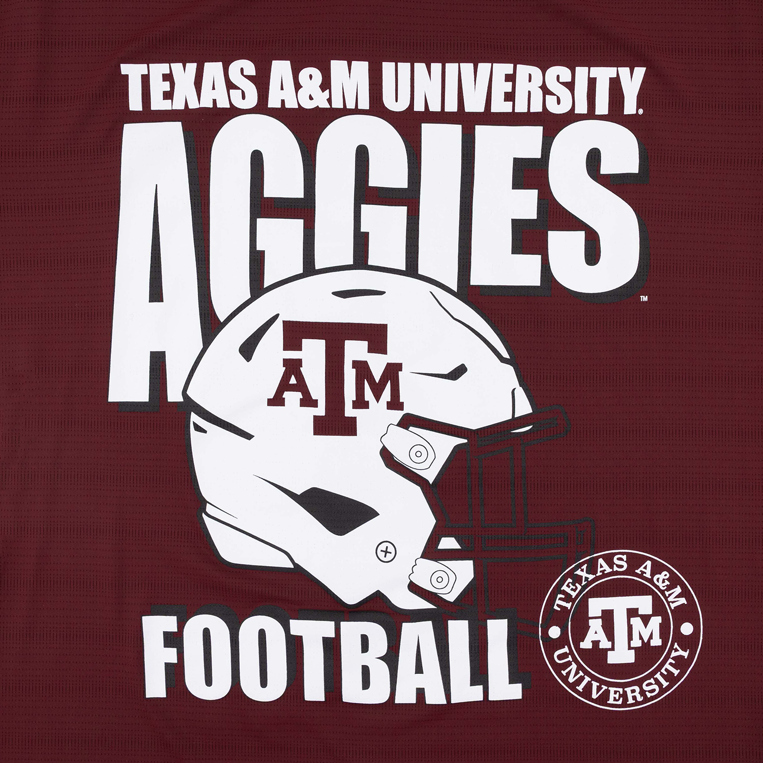 Aggies Collegiate Outfitters Helmet Performance Tee - Maroon