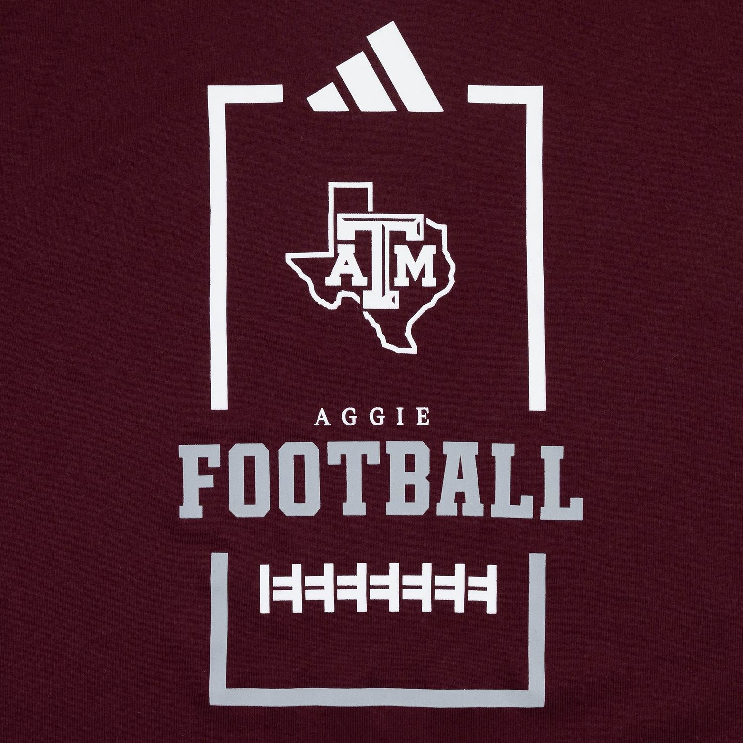 Texas A&M Adidas Football Locker Room Performance Tee - Maroon