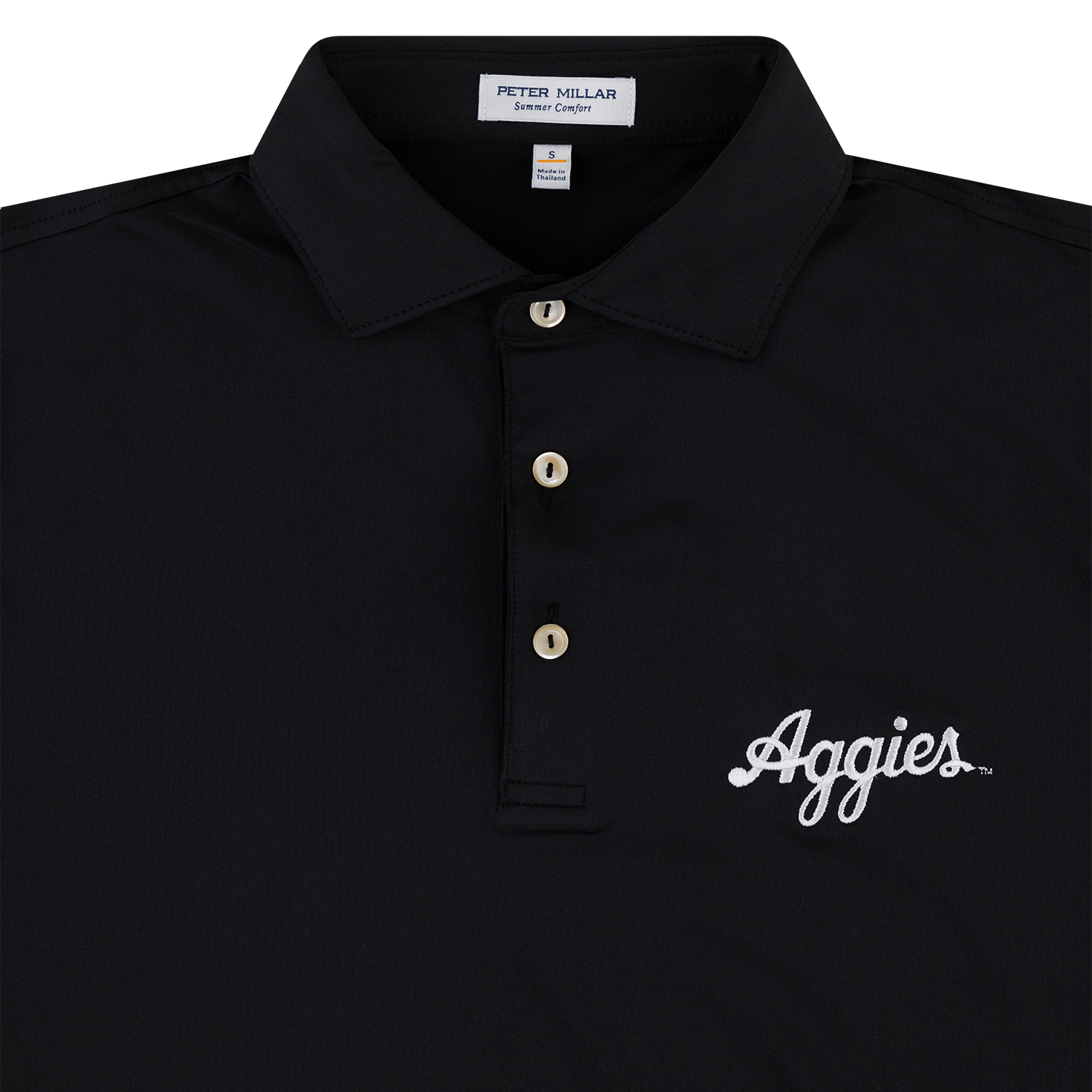 Script Aggies Peter Millar Performance Jersey Polo - Black