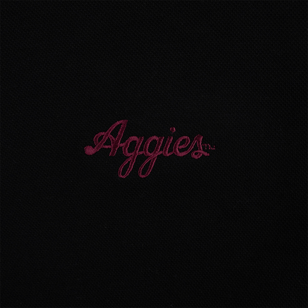 Script Aggies Peter Millar Textured 1/4 Zip - Black
