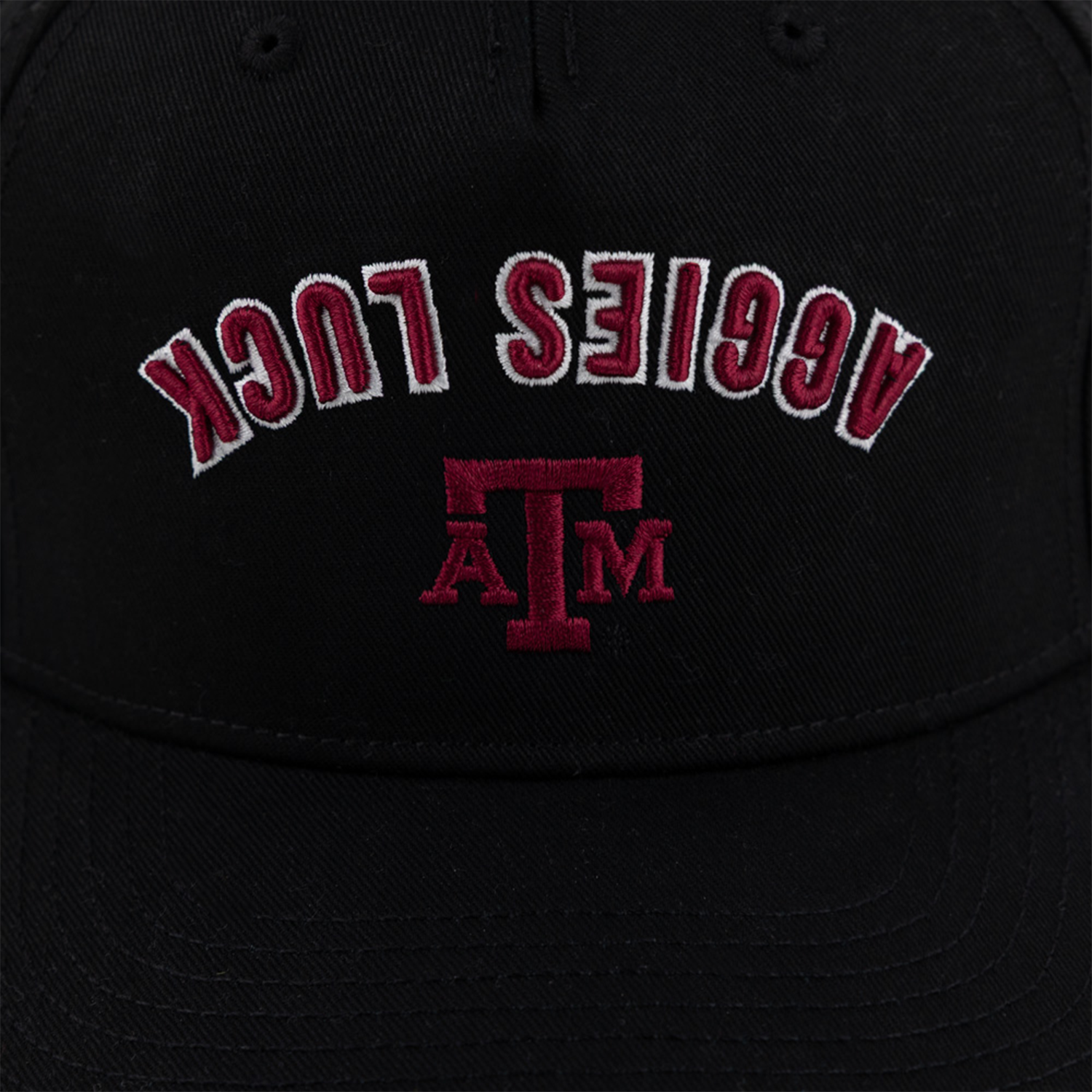 Aggies Luck Black Clover Adjustable Hat - Black