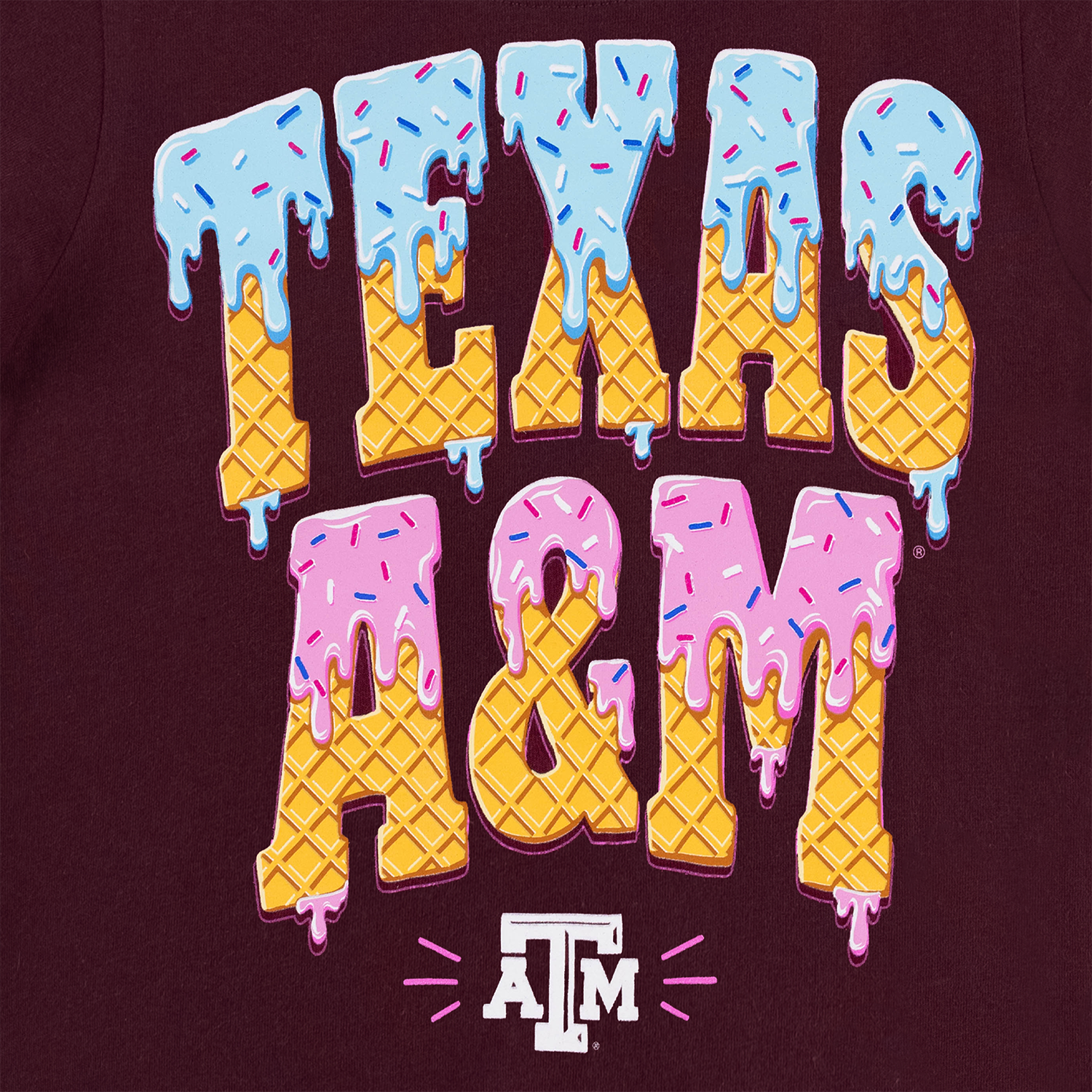 Texas A&M Collegiate Outfitters Youth Ice Cream T-Shirt - Maroon
