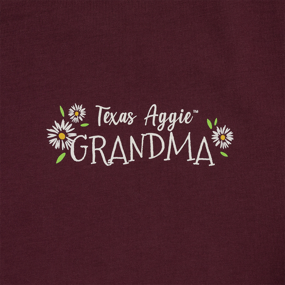 Texas A&M Collegiate Outfitters Aggie Grandma Daisies T-Shirt - Maroon