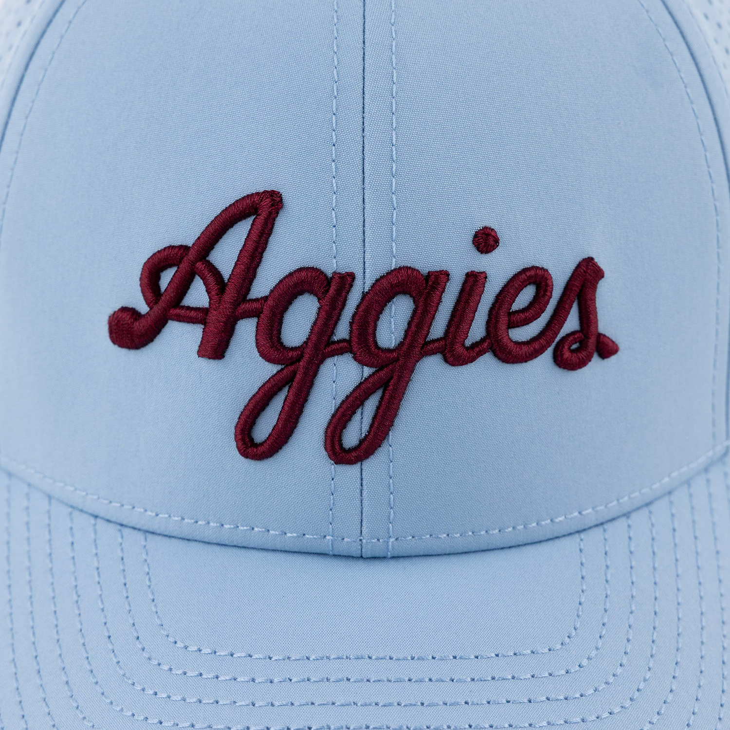 Script Aggies Rieti Perforated Adjustable Cap - Blue