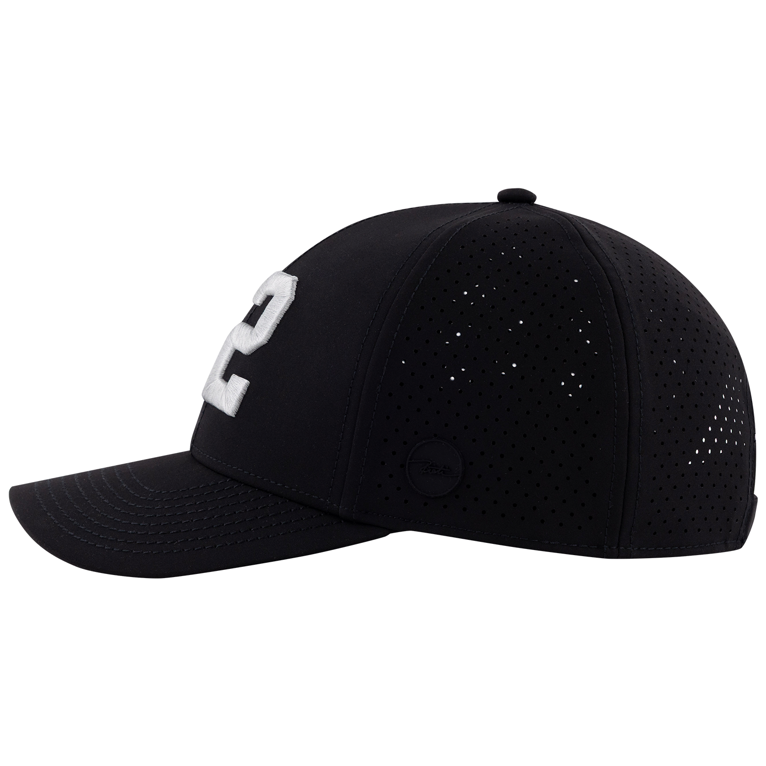 Rieti 12th Man Perforated Adjustable Cap - Black
