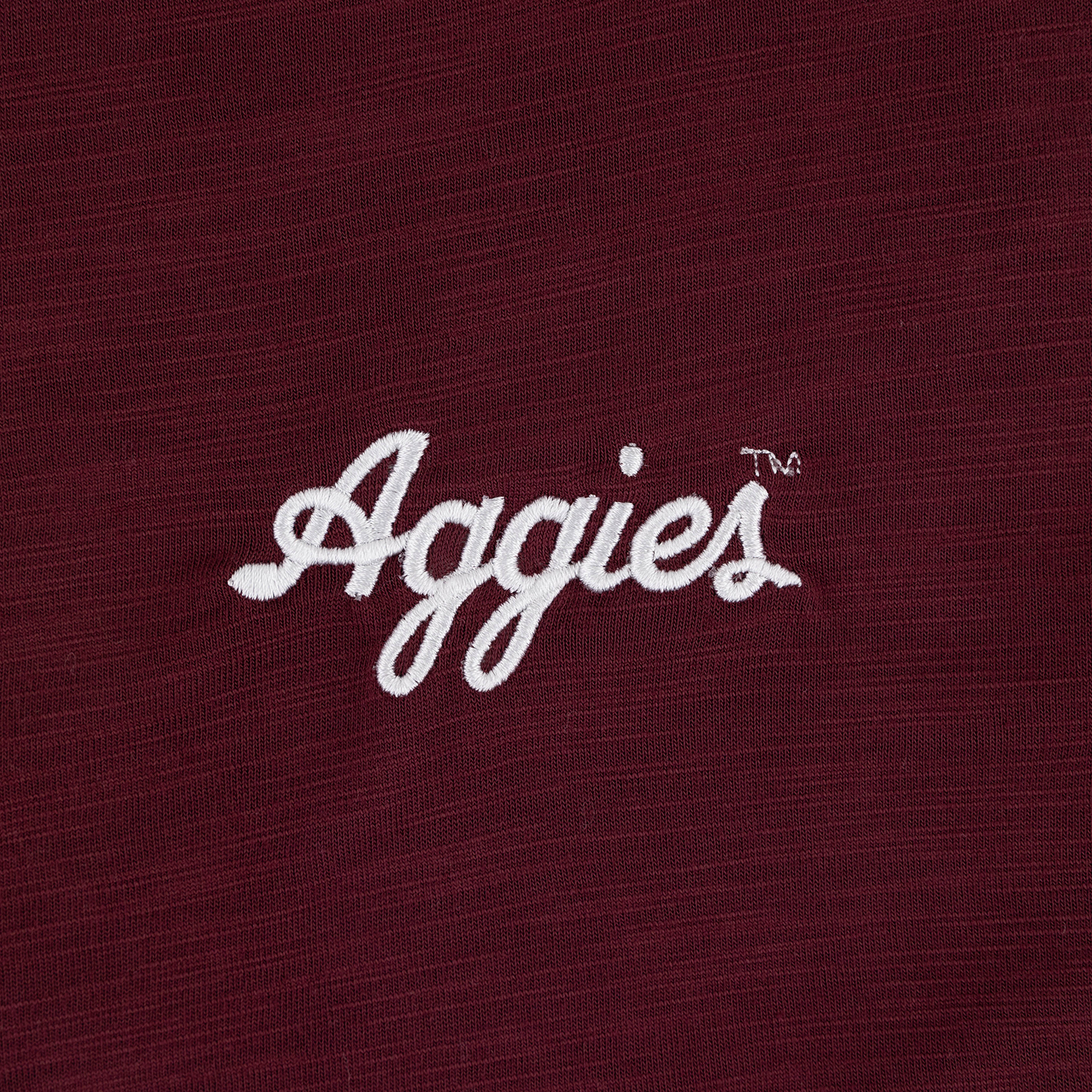 Script Aggies Collegiate Outfitters Slub Tee - Maroon