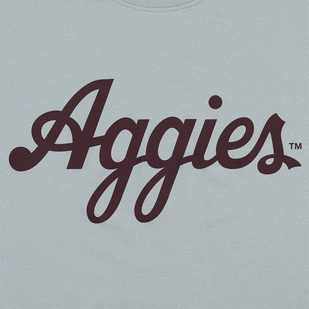 Script Aggies Collegiate Outfitters Performance T-Shirt - Gray