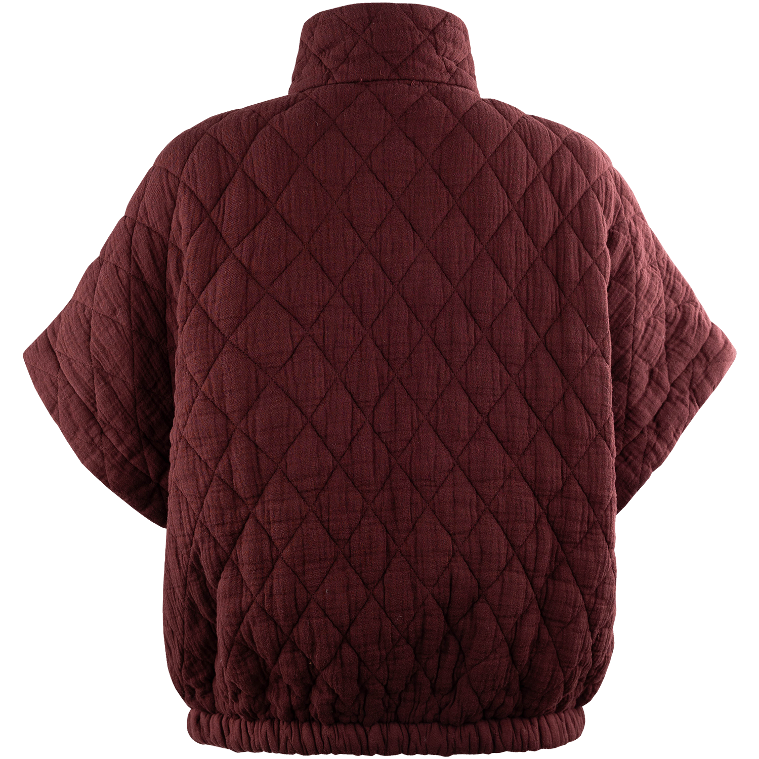 Suzy D Quilted Dolman Sleeve Jacket - Maroon
