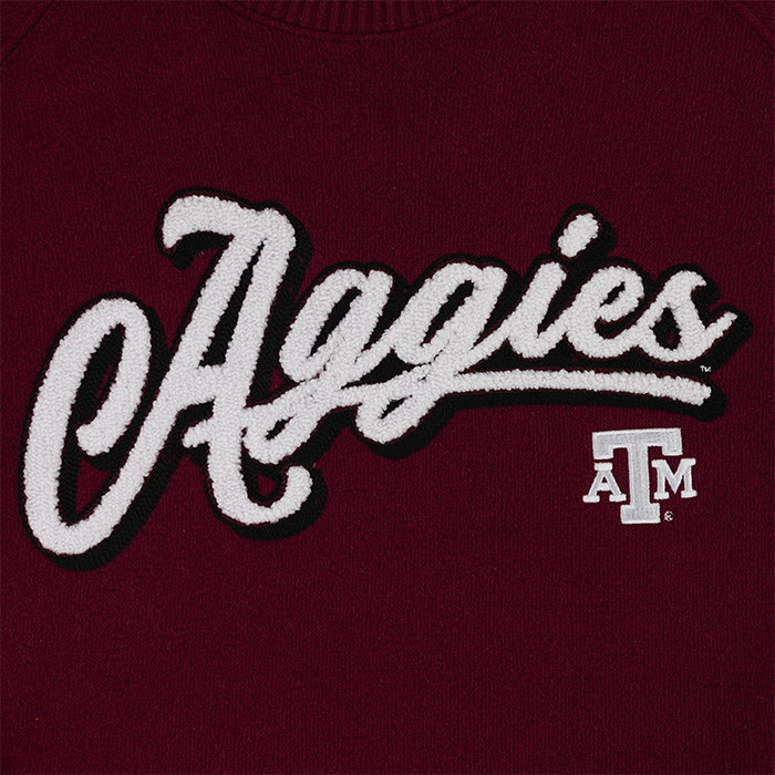 Script Aggies Pressbox Harlow Chenille Crewneck