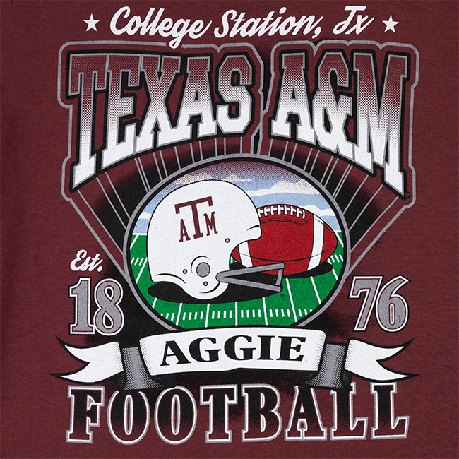 Texas A&M Vault '47 Brand Football Helmet T-Shirt