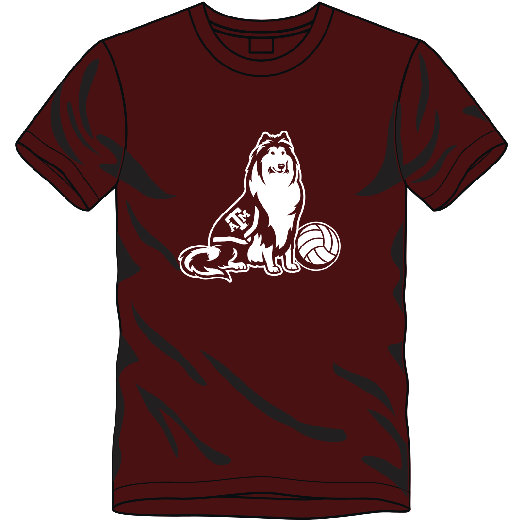 Texas A&M Volleyball Reveille Maroon T-Shirt