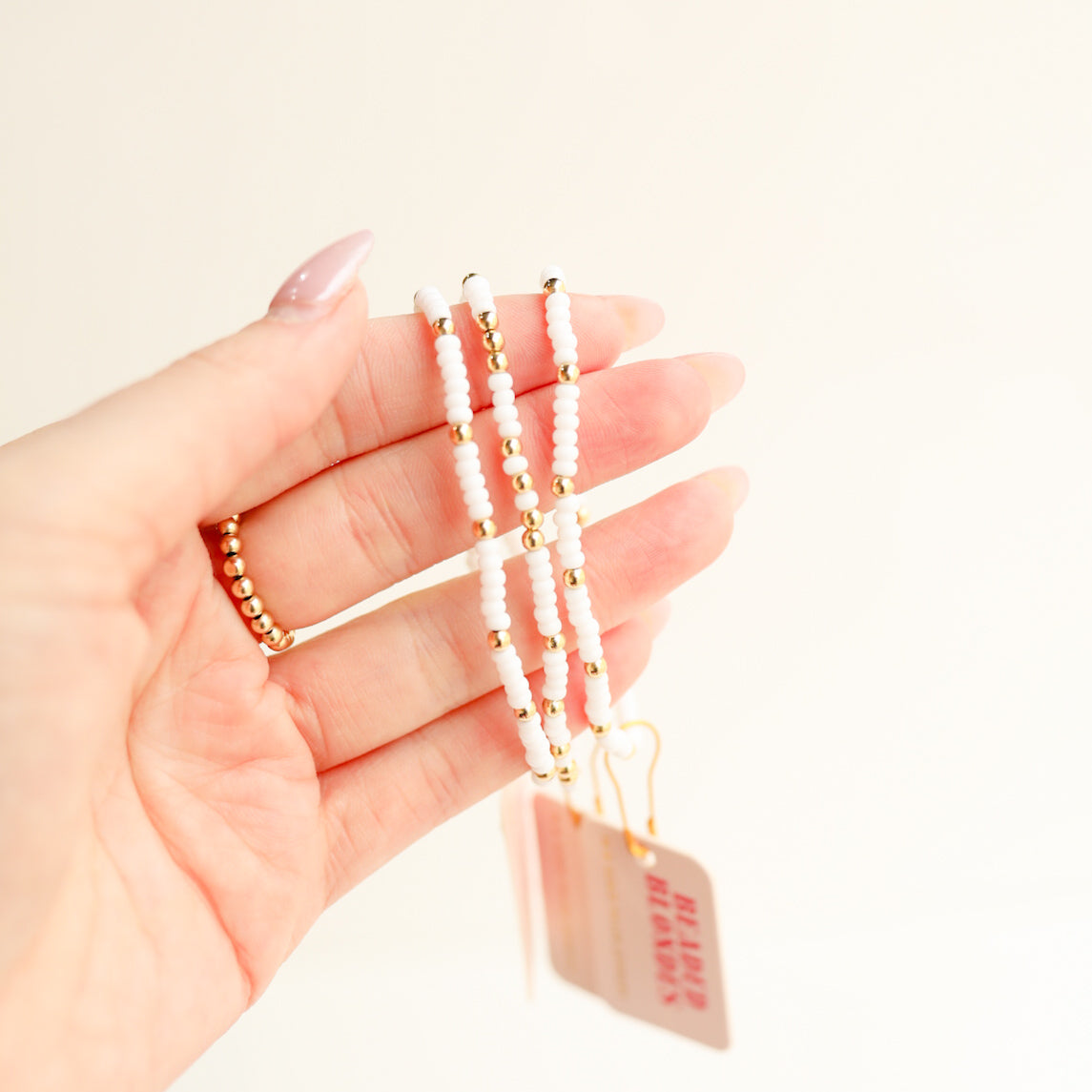 Beaded Blondes Sprinkle Bracelet - White