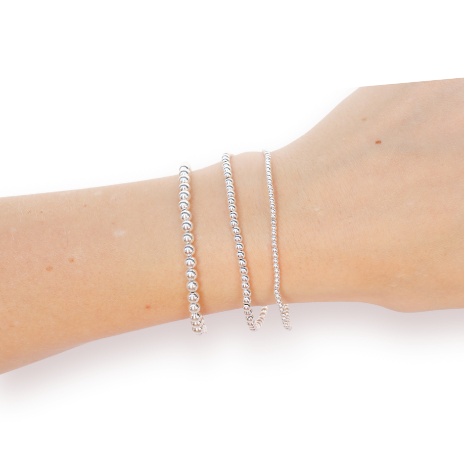 Beaded Blondes Dainty Not So Basic Silver Stack