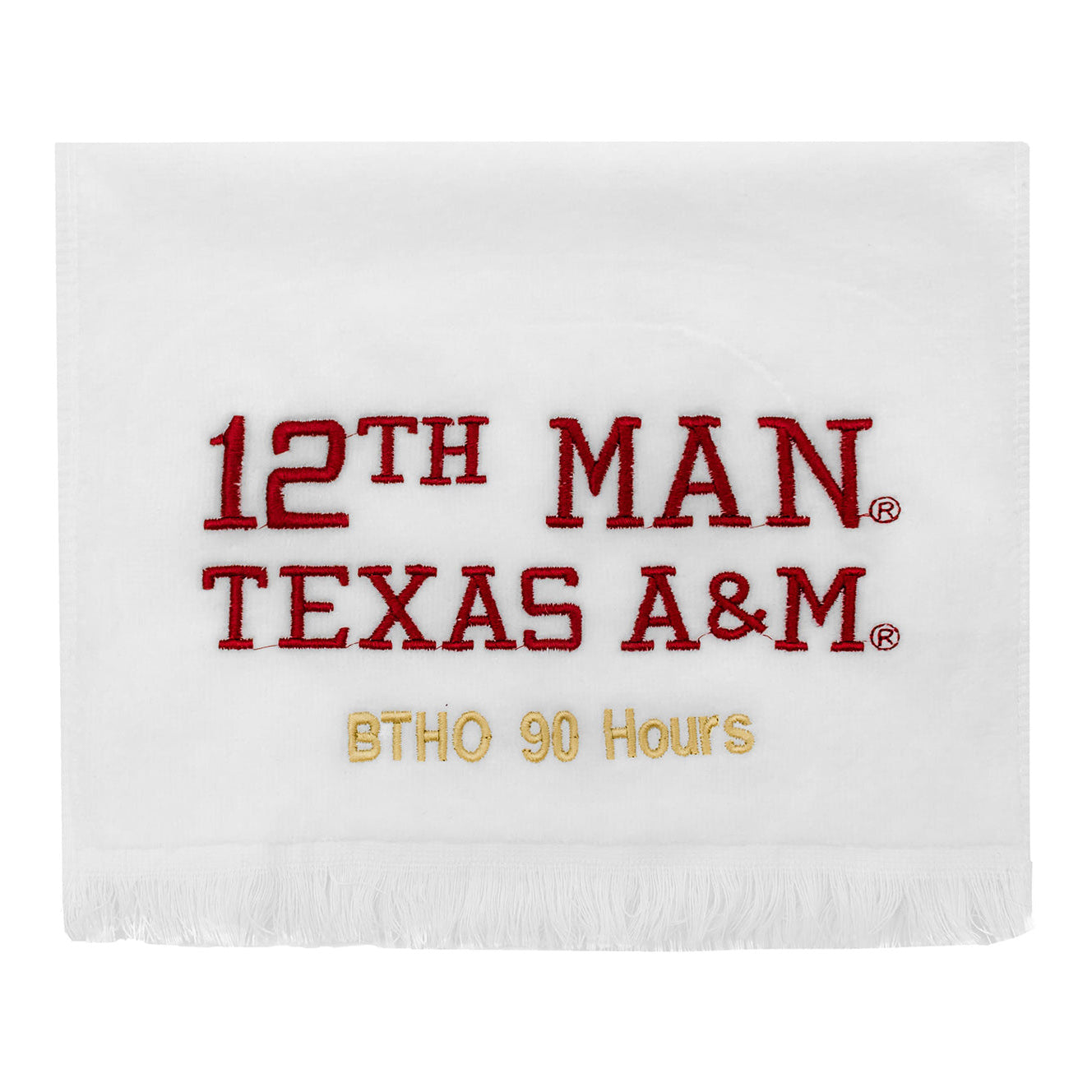 Texas A&M Gold Btho 90 Hours 12th Man Towel