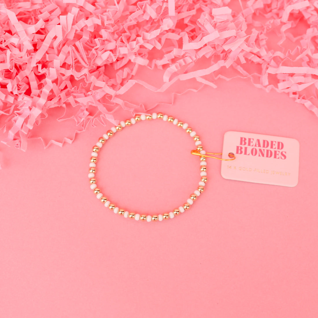 Beaded Blondes Demi Bracelet - White