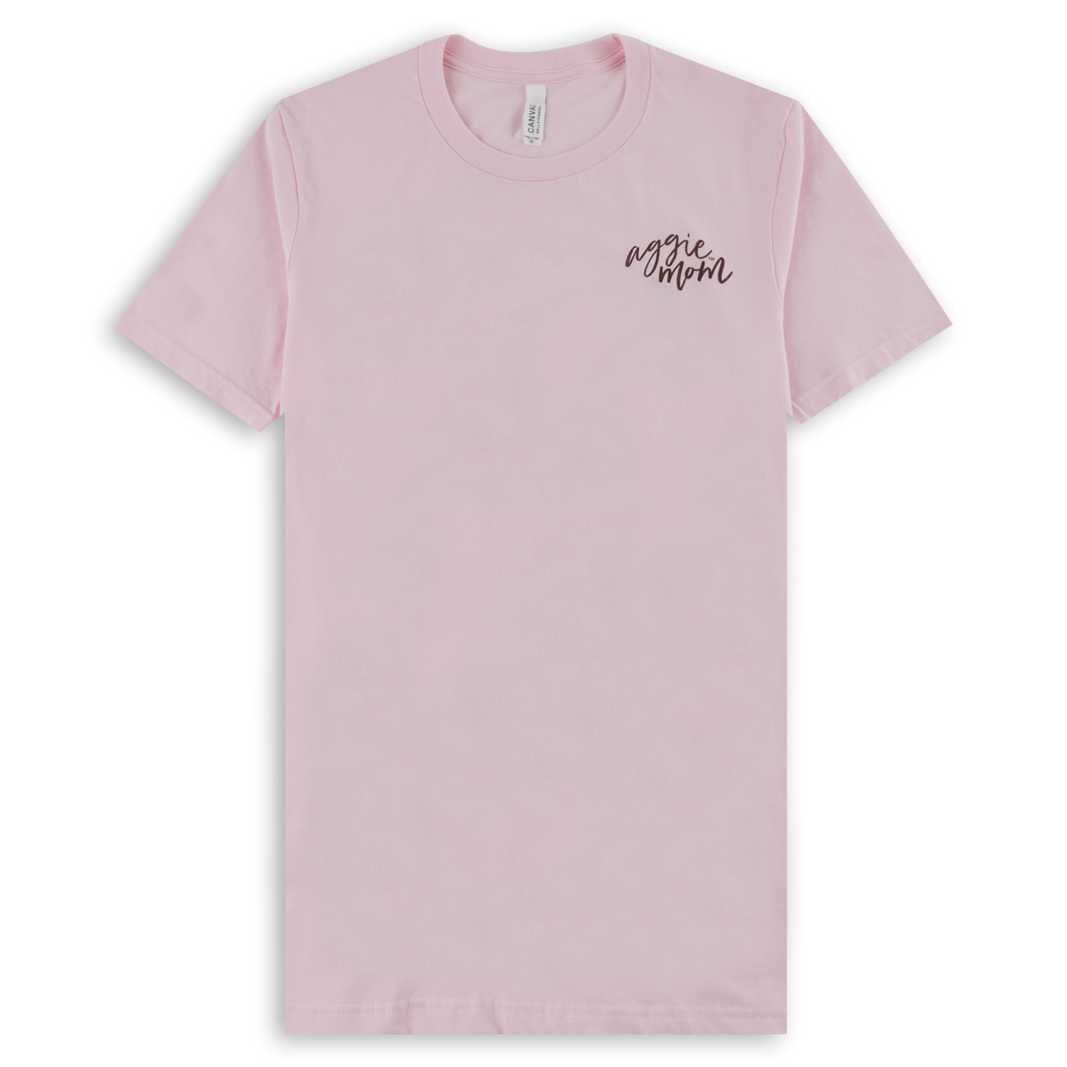 Texas A&M Pink Cursive Aggie Mom T-Shirt