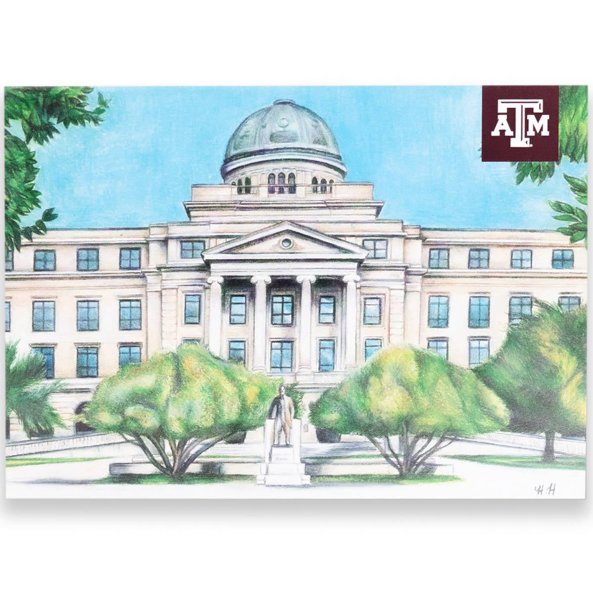 Texas A&M Academic Building Postcard