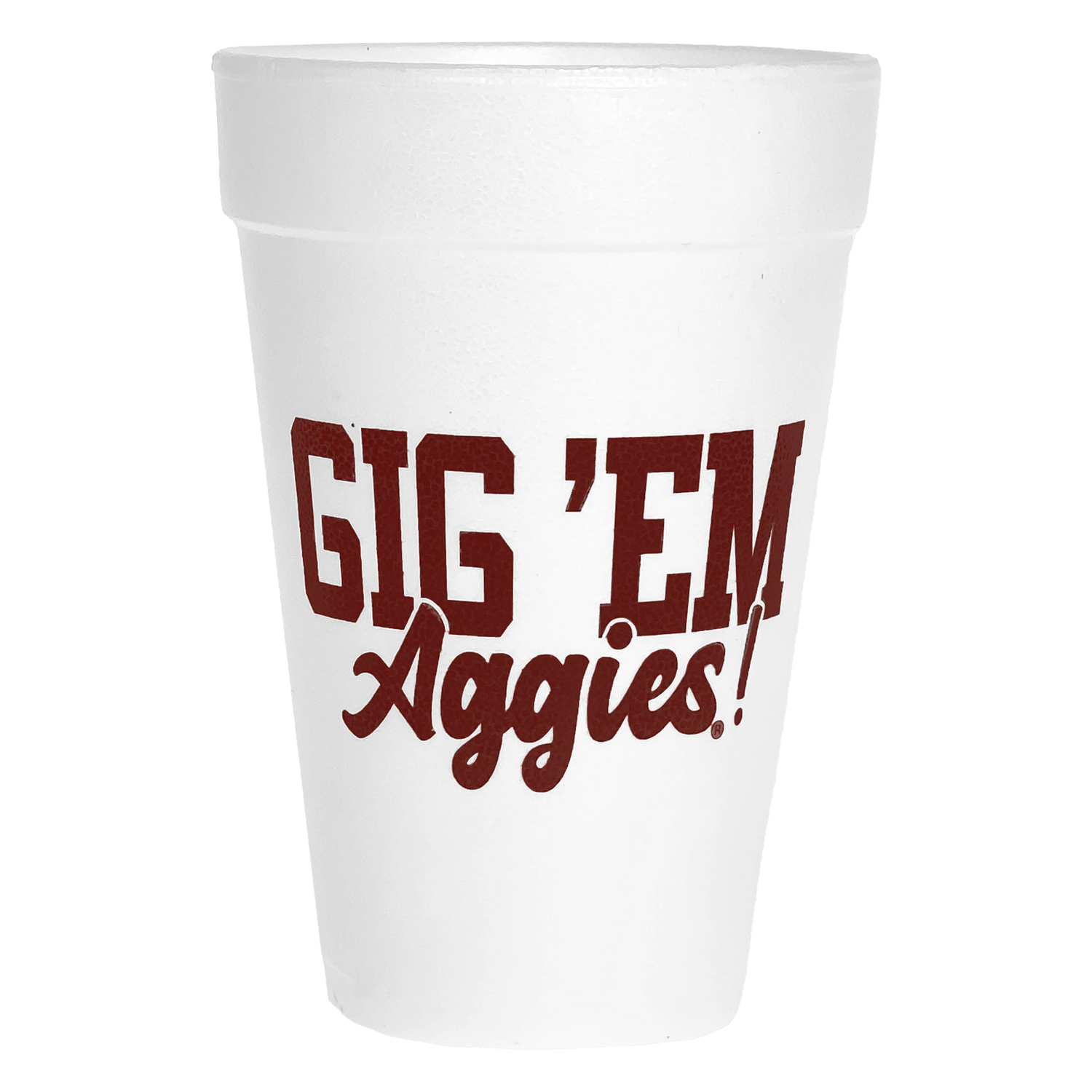 Texas A&M Gig' Em Aggies Foam Cup Pack