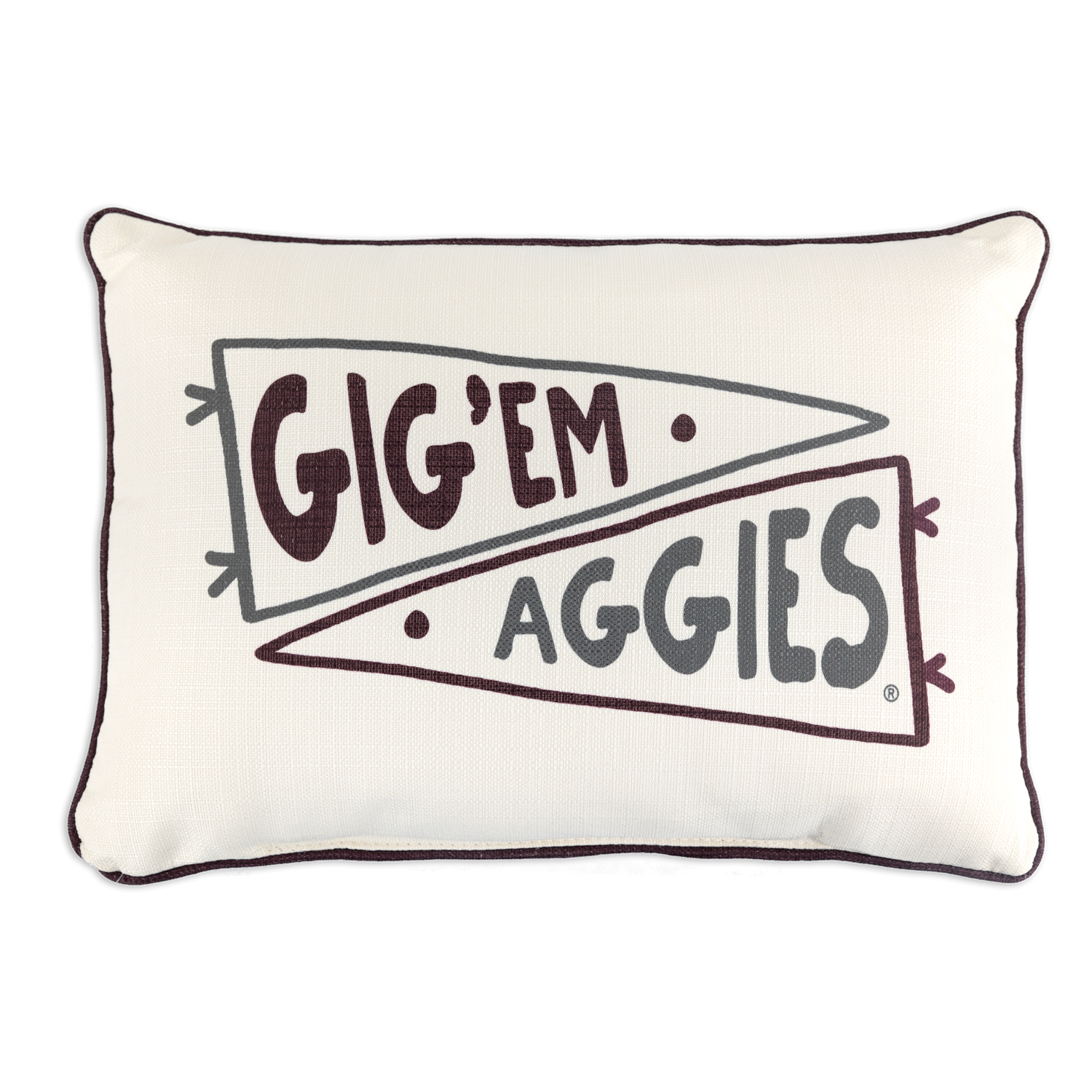 Texas A&M Gig 'Em Aggies Pennant Pillow
