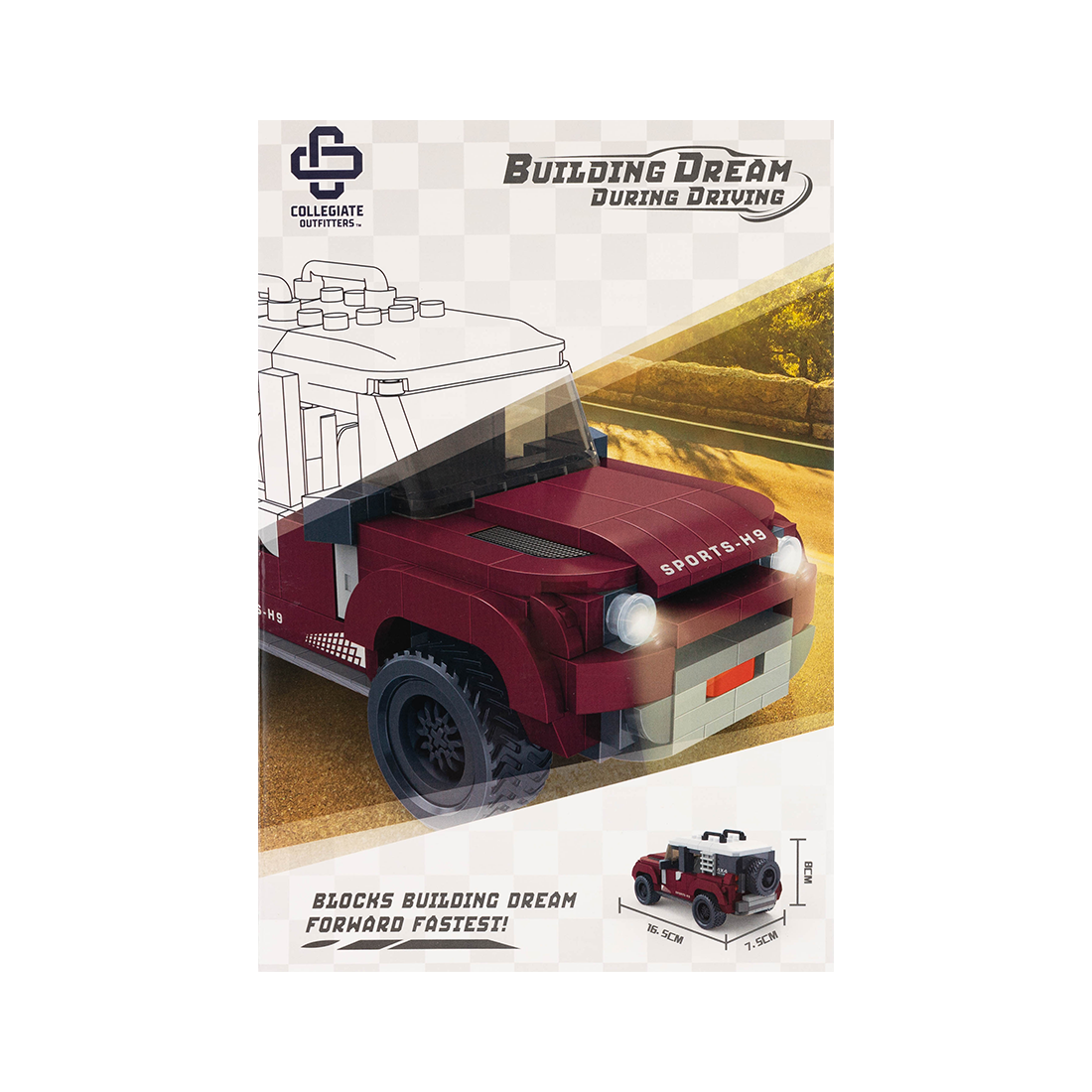 Collegiate Outfitters Building Blocks H9 Off - Road Vehicle