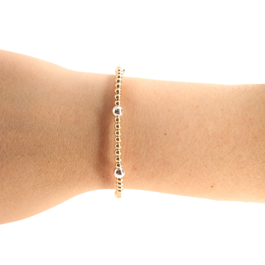 Beaded Blondes Olive Bracelet - Gold and Silver