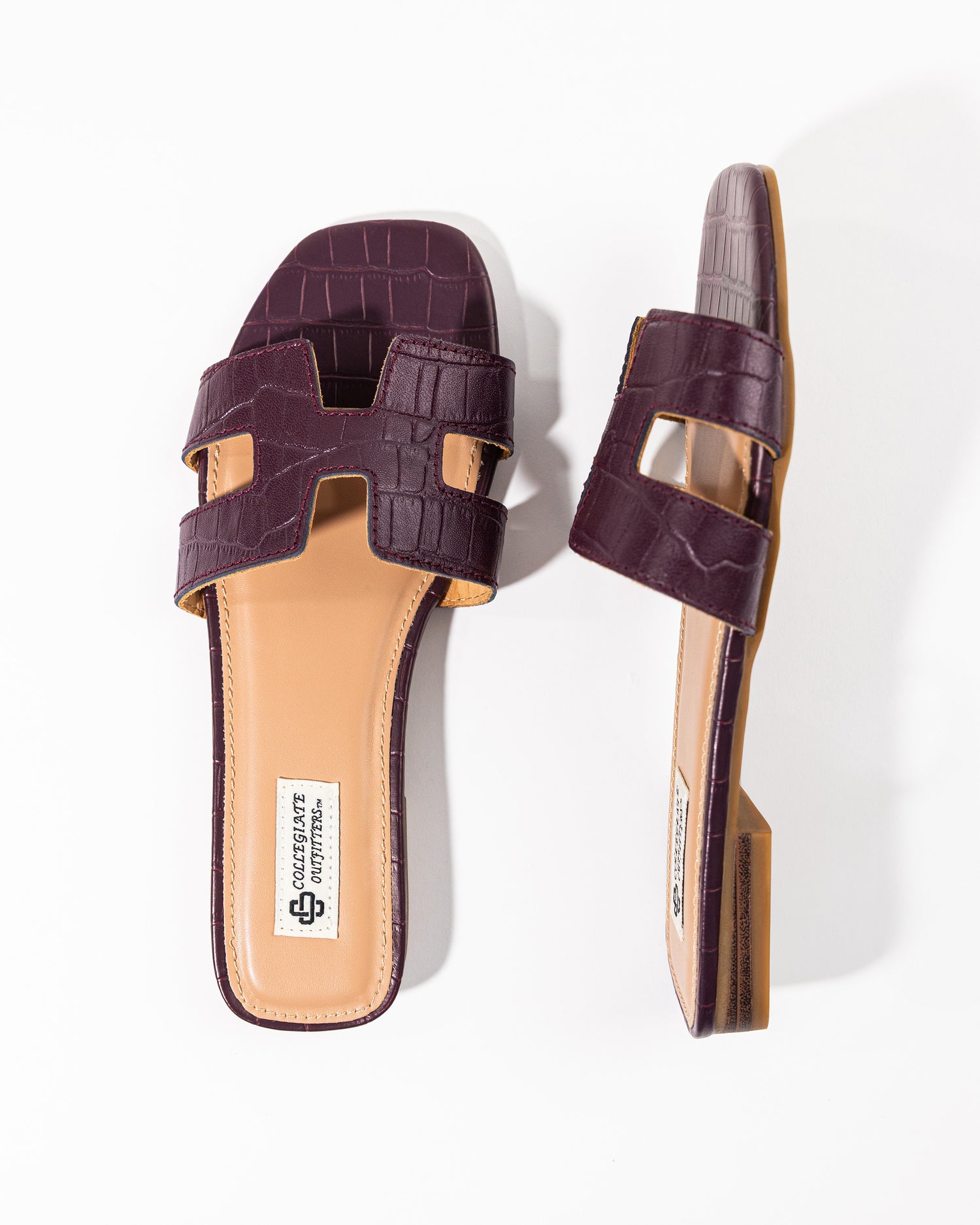 Collegiate Outfitters Maroon Croc H Slide