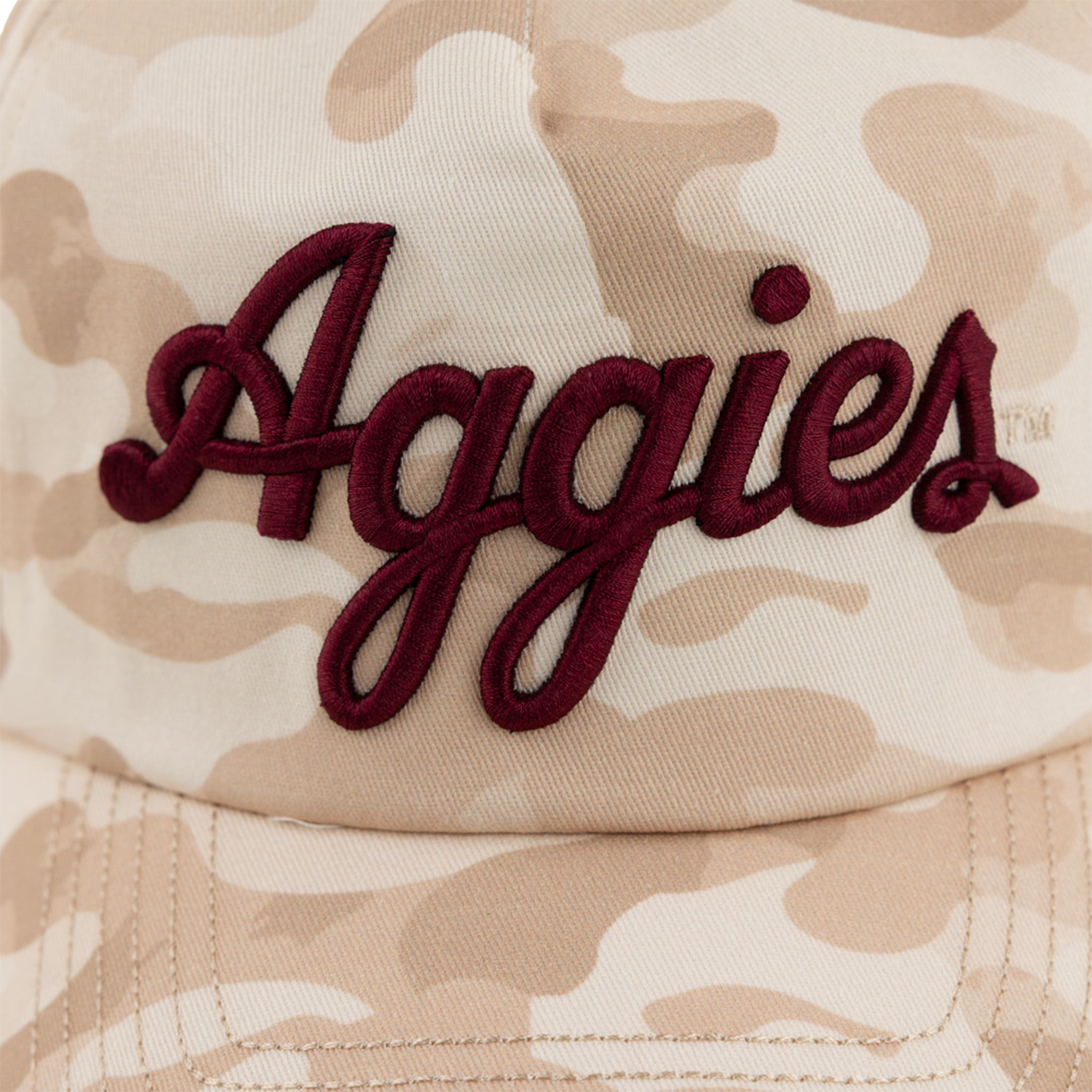 Script Aggies No Rivals Snap Back Hat - Camo