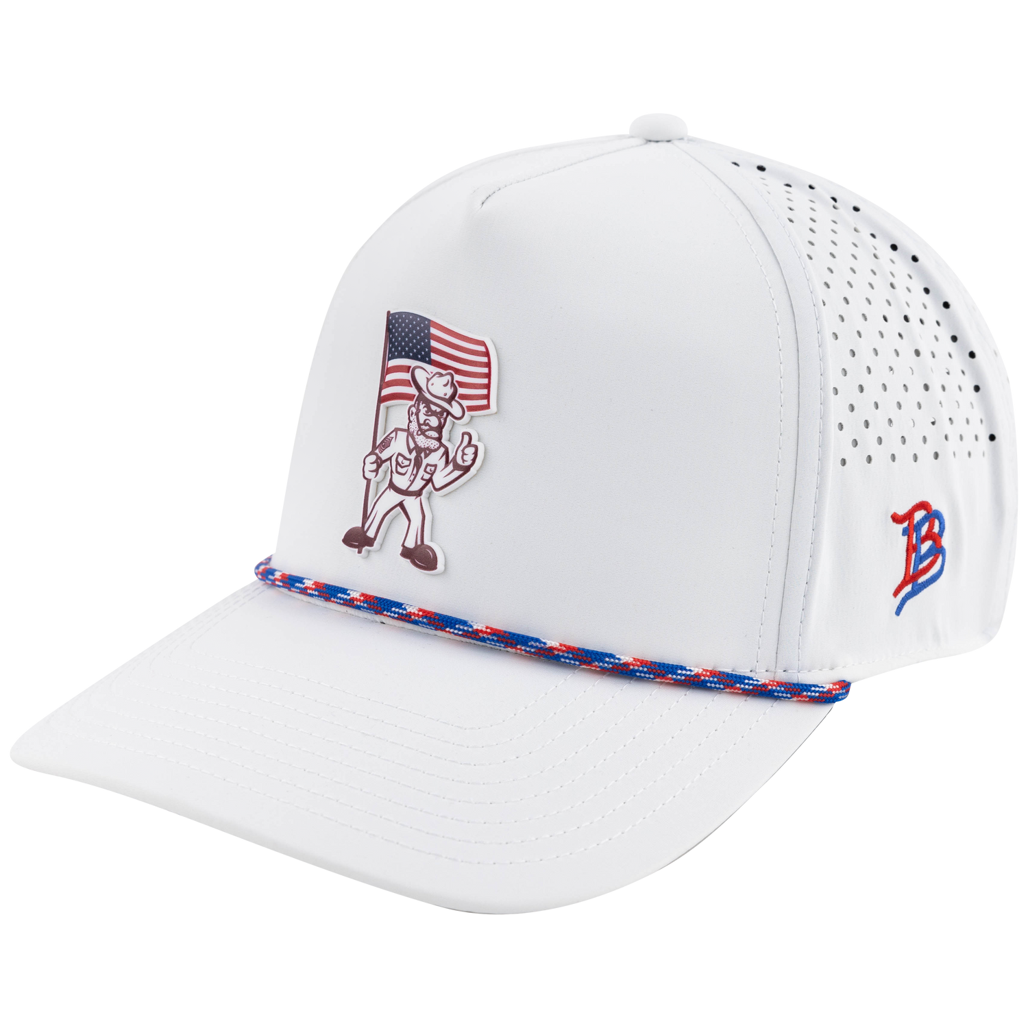 Texas A&M Branded Bills Sarge Flag Rope Cap - White