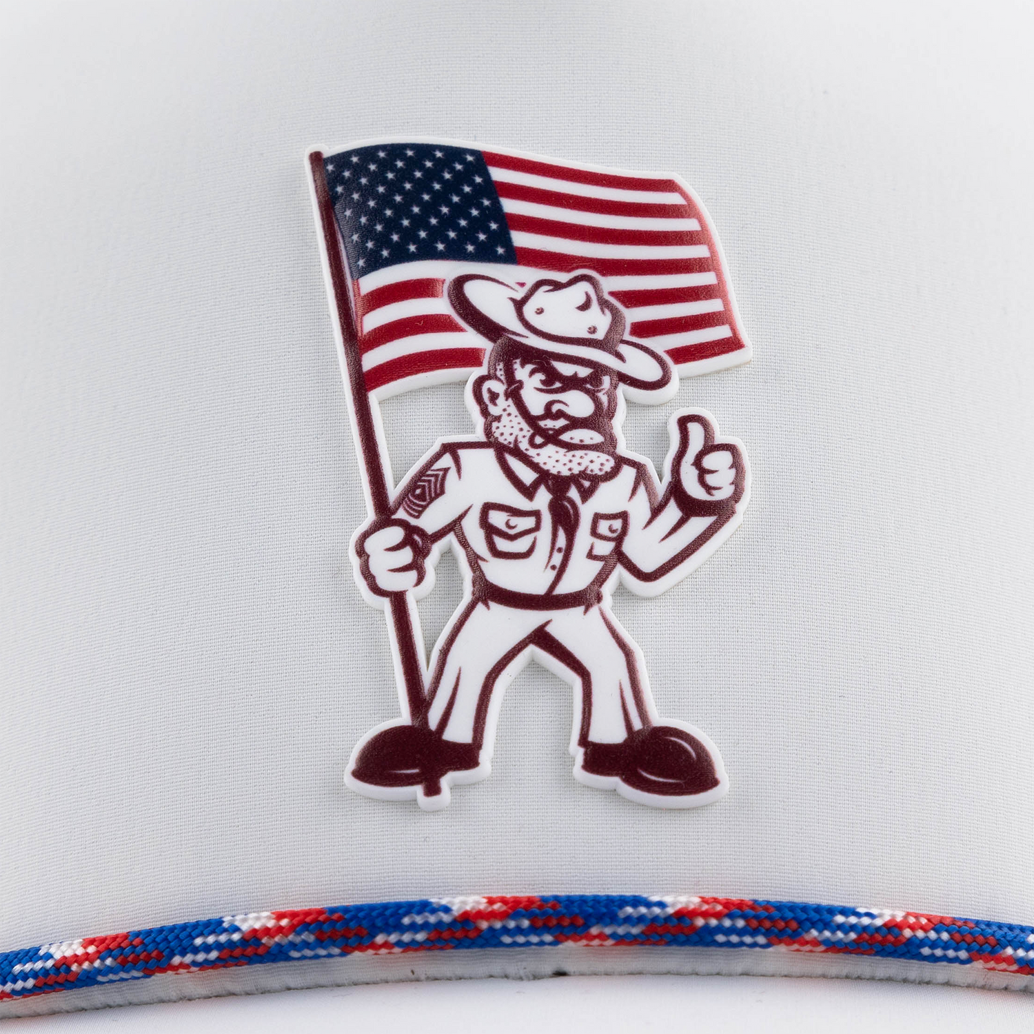Texas A&M Branded Bills Sarge Flag Rope Cap - White