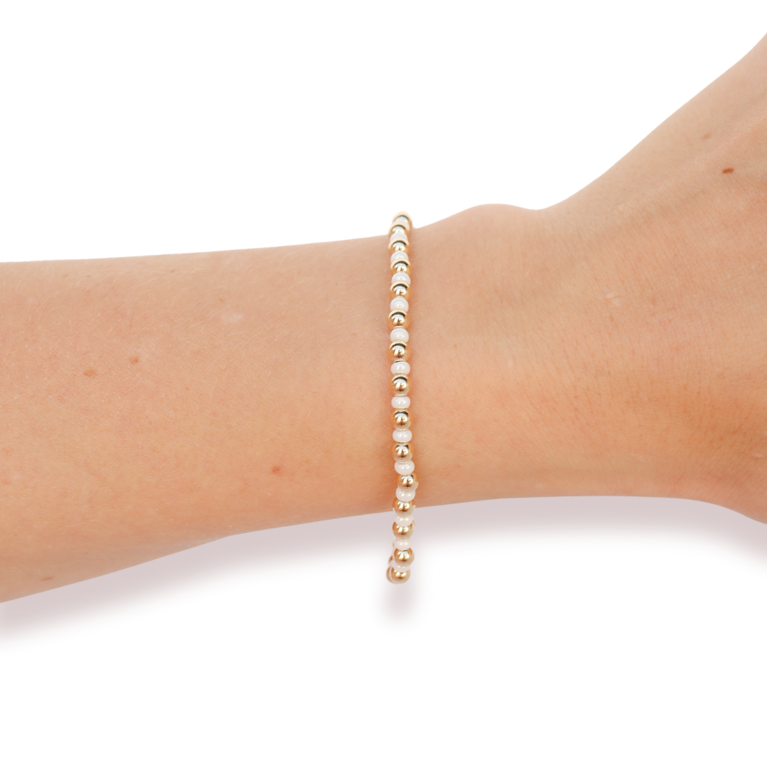Beaded Blondes Demi Bracelet - White