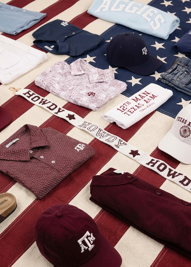 Maroon, White, and Blue