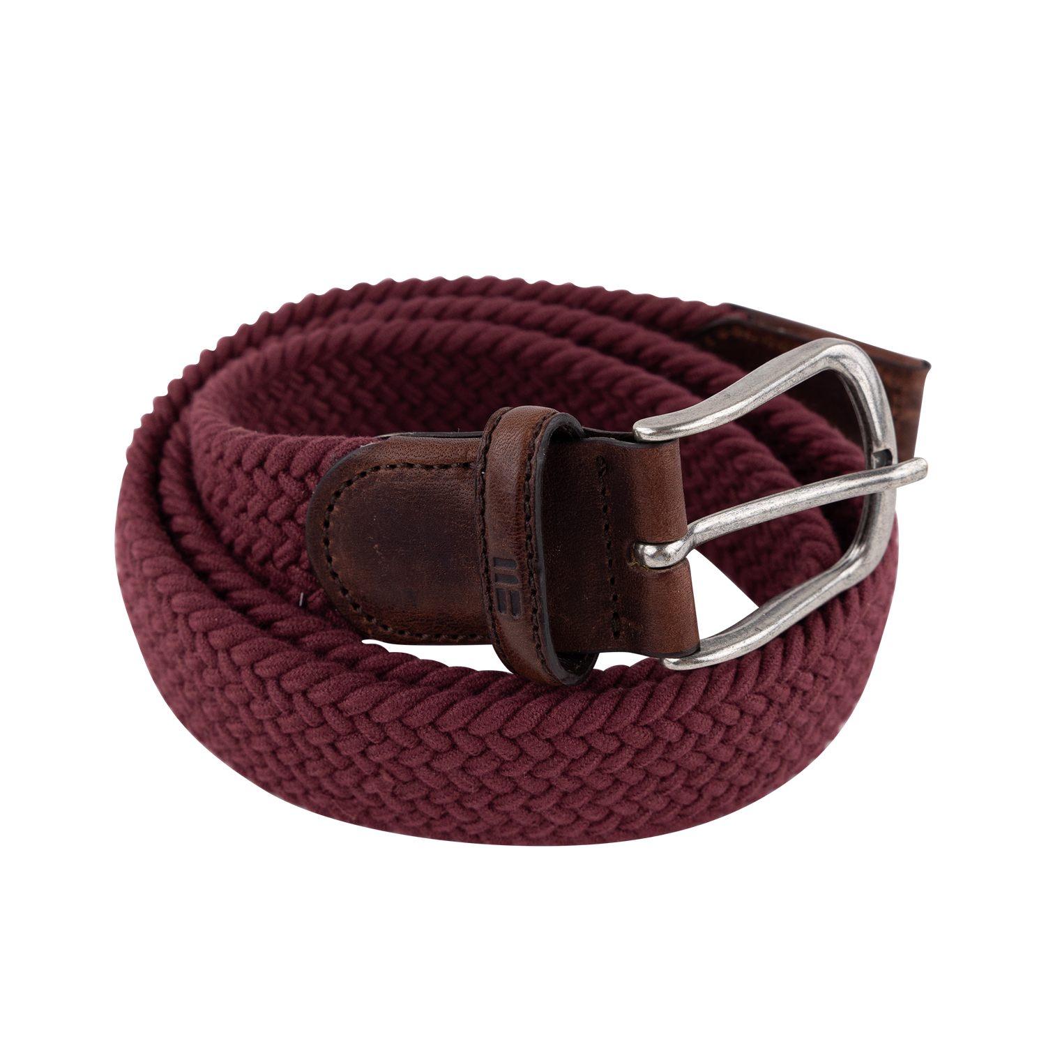 Maroon Miguel Bellido Braided Belt
