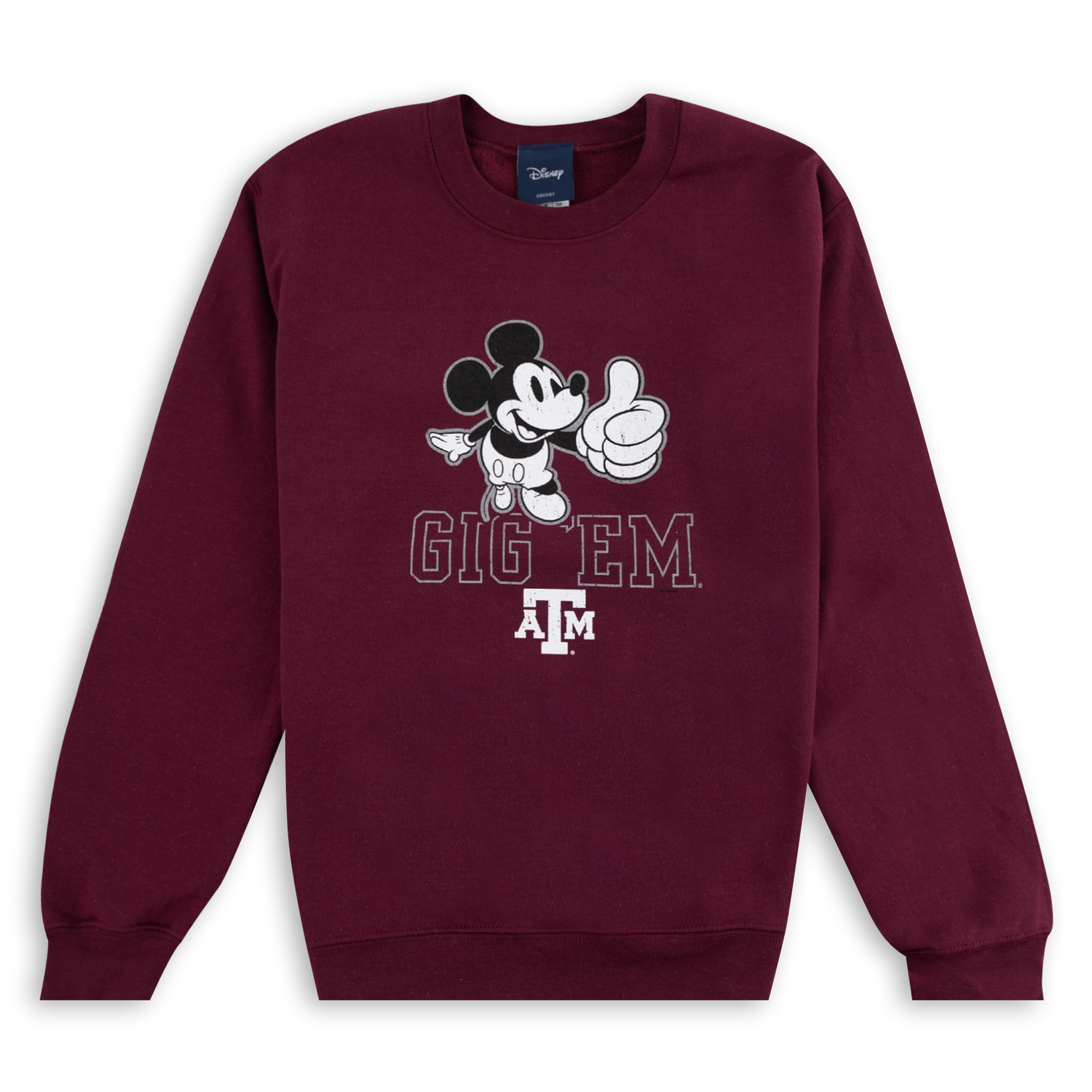 Texas A&M Mickey Gig 'Em Sweatshirt