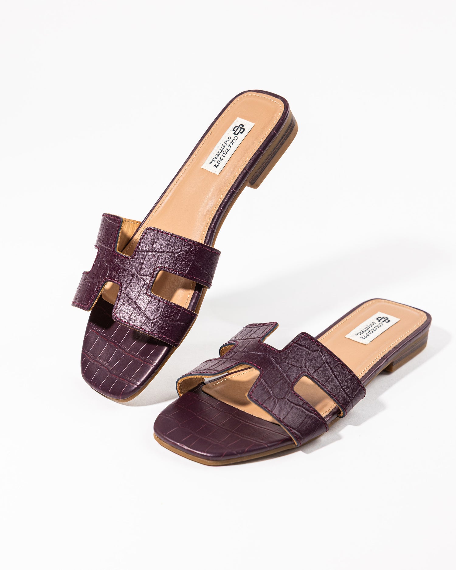 Collegiate Outfitters Maroon Croc H Slide