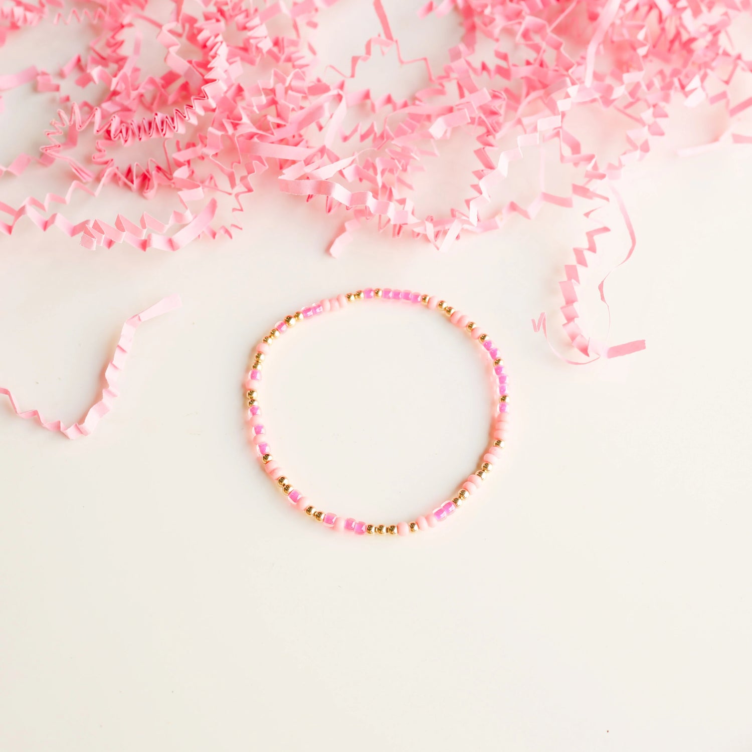 KIDS Pink Sprinkle Beaded Blondes Bracelet
