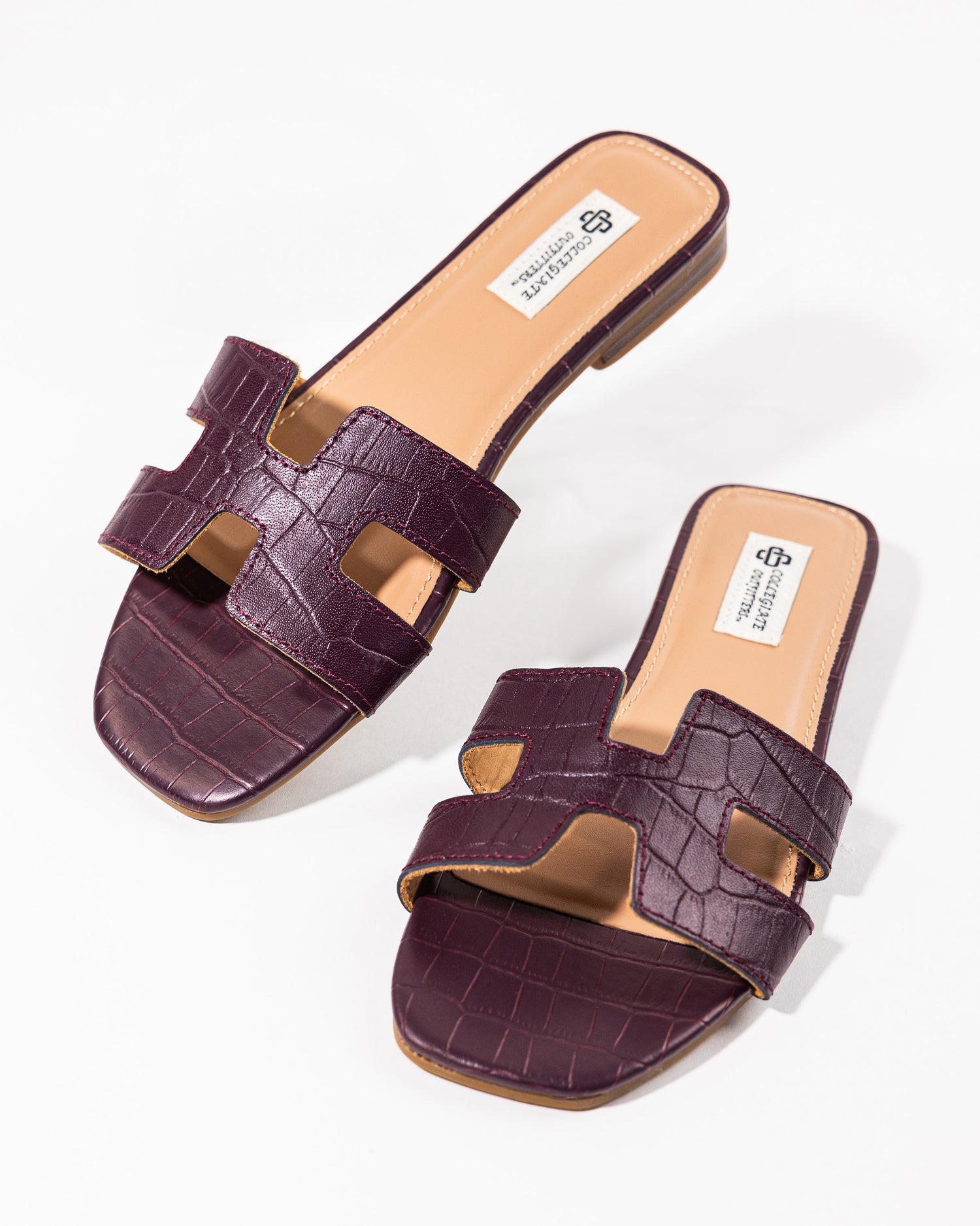 Collegiate Outfitters Maroon Croc H Slide