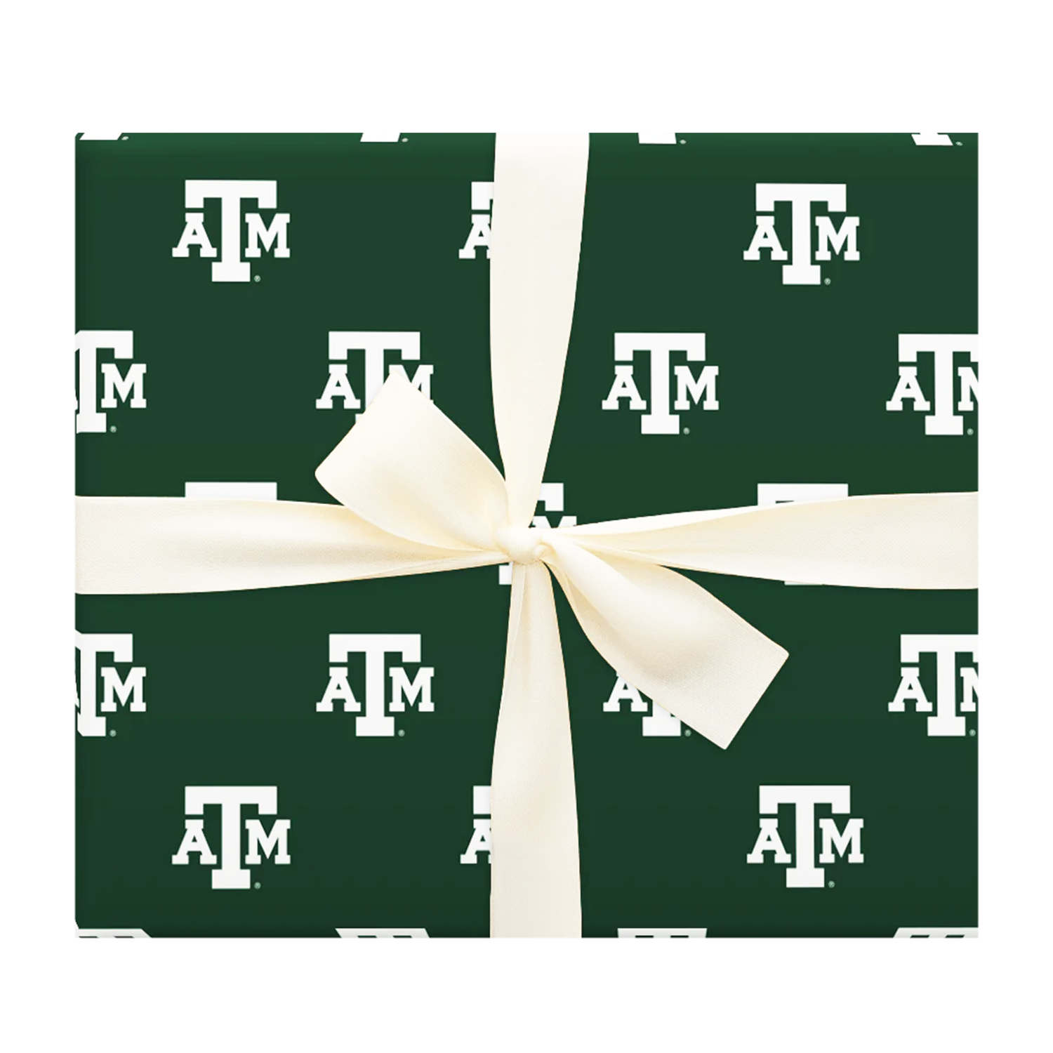 Dark Green Wrapping Paper with White ATM logos